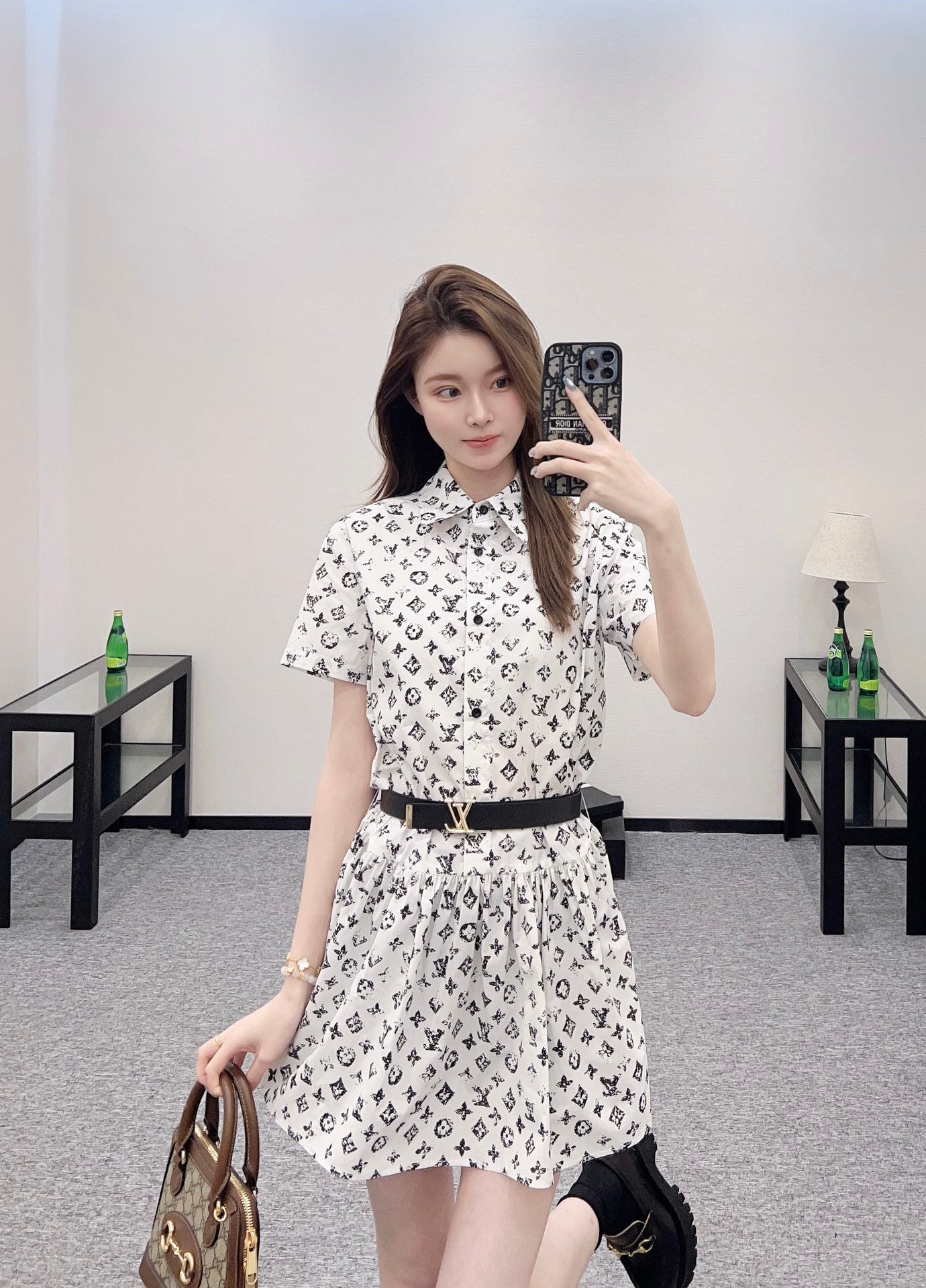 L*♥2025 new product Short-sleeved dress