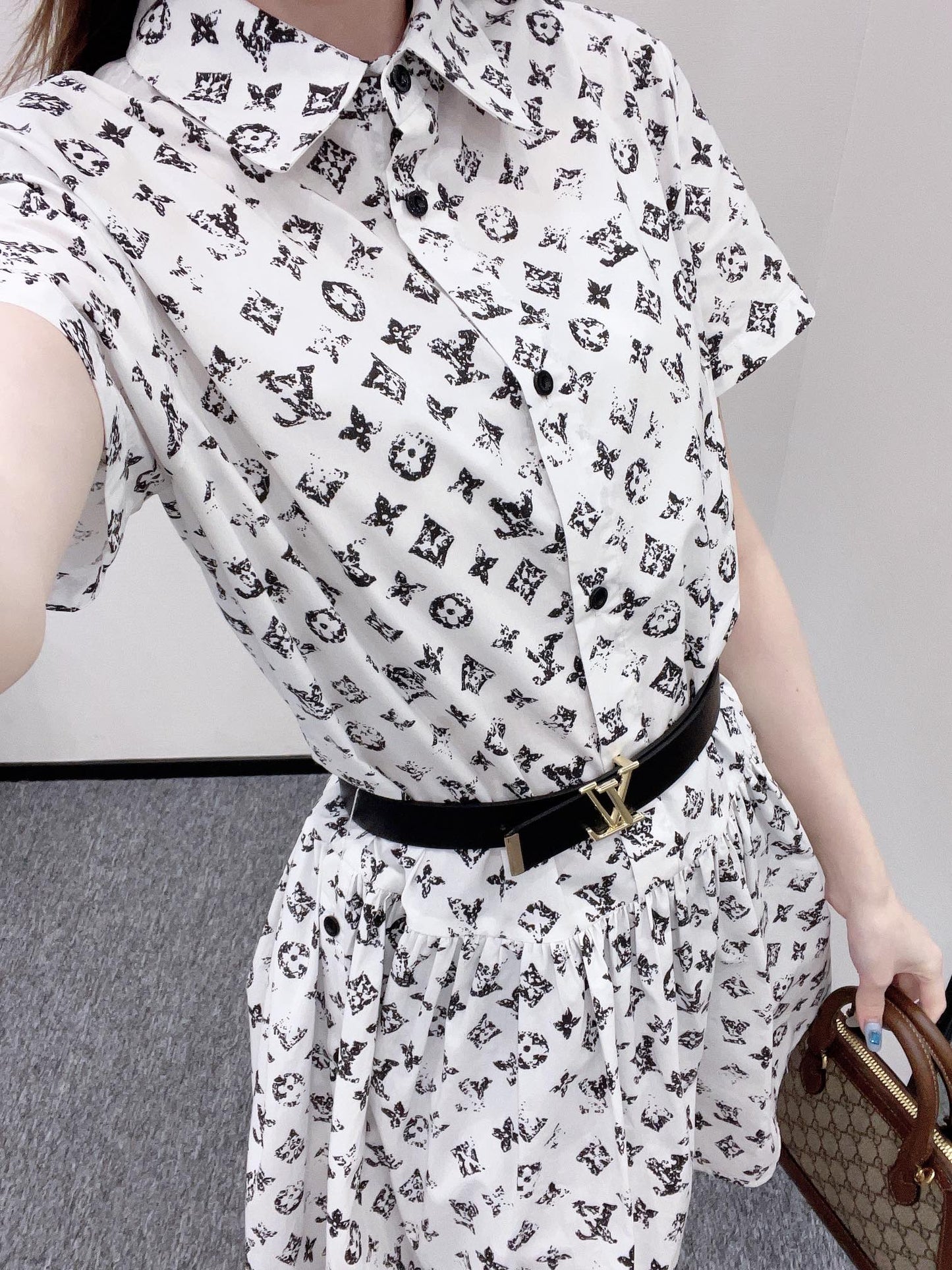 L*♥2025 new product Short-sleeved dress