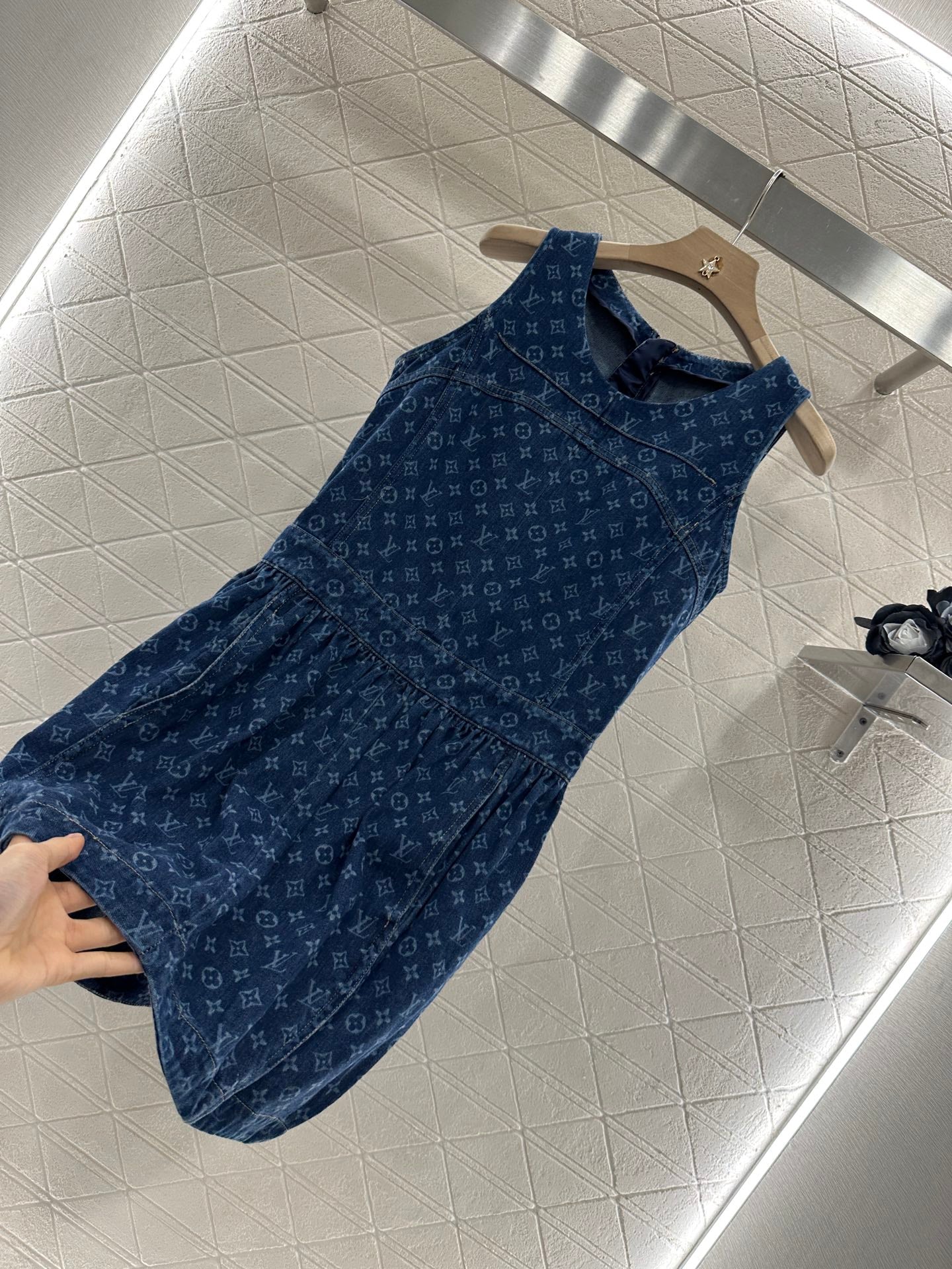 Louis *♥2025 new product Denim vest skirt