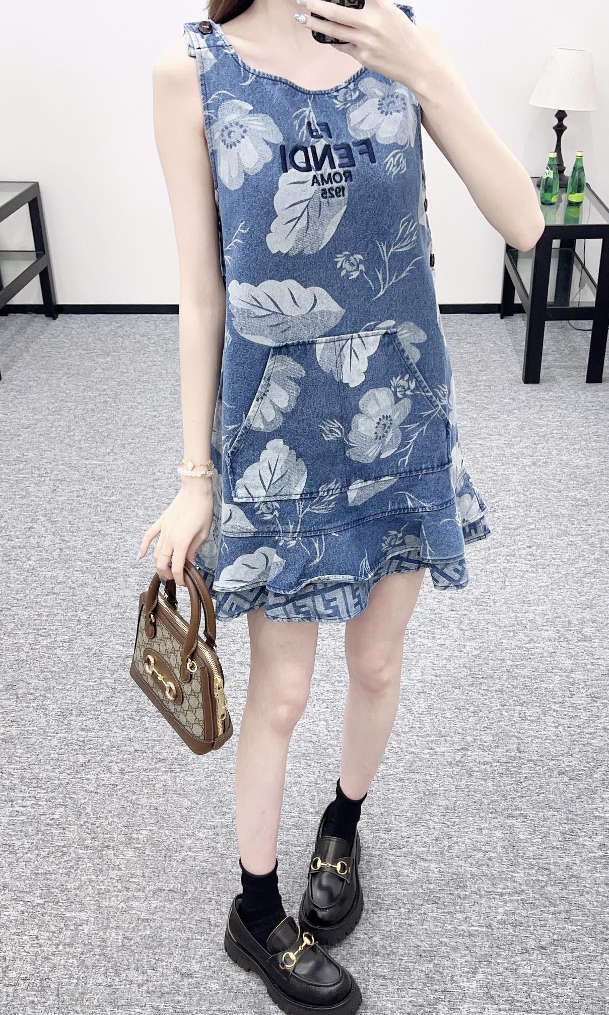 F*♥2025 new product Fishtail vest dress