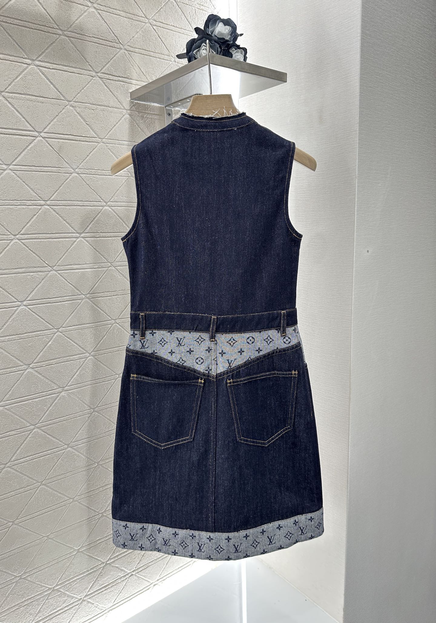 Louis *♥2025 new product Jacquard leather vest skirt