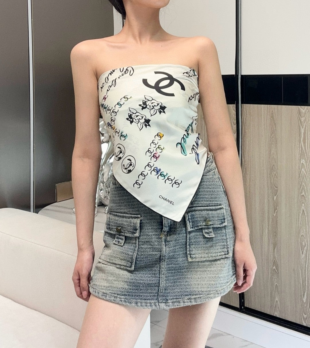 C* New Arrival Silk Scarf Top