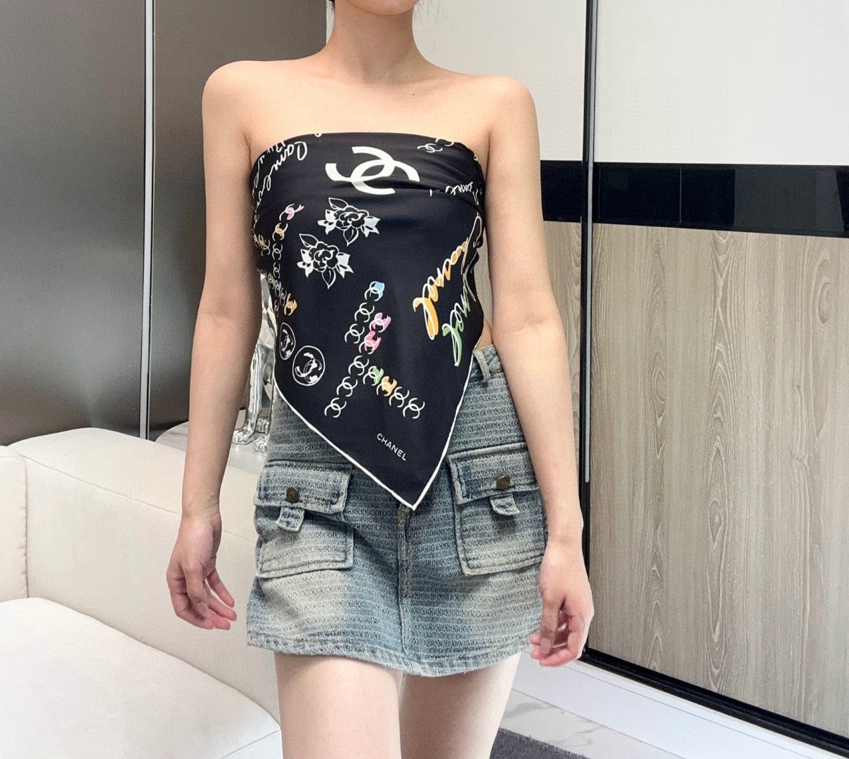 C* New Arrival Silk Scarf Top