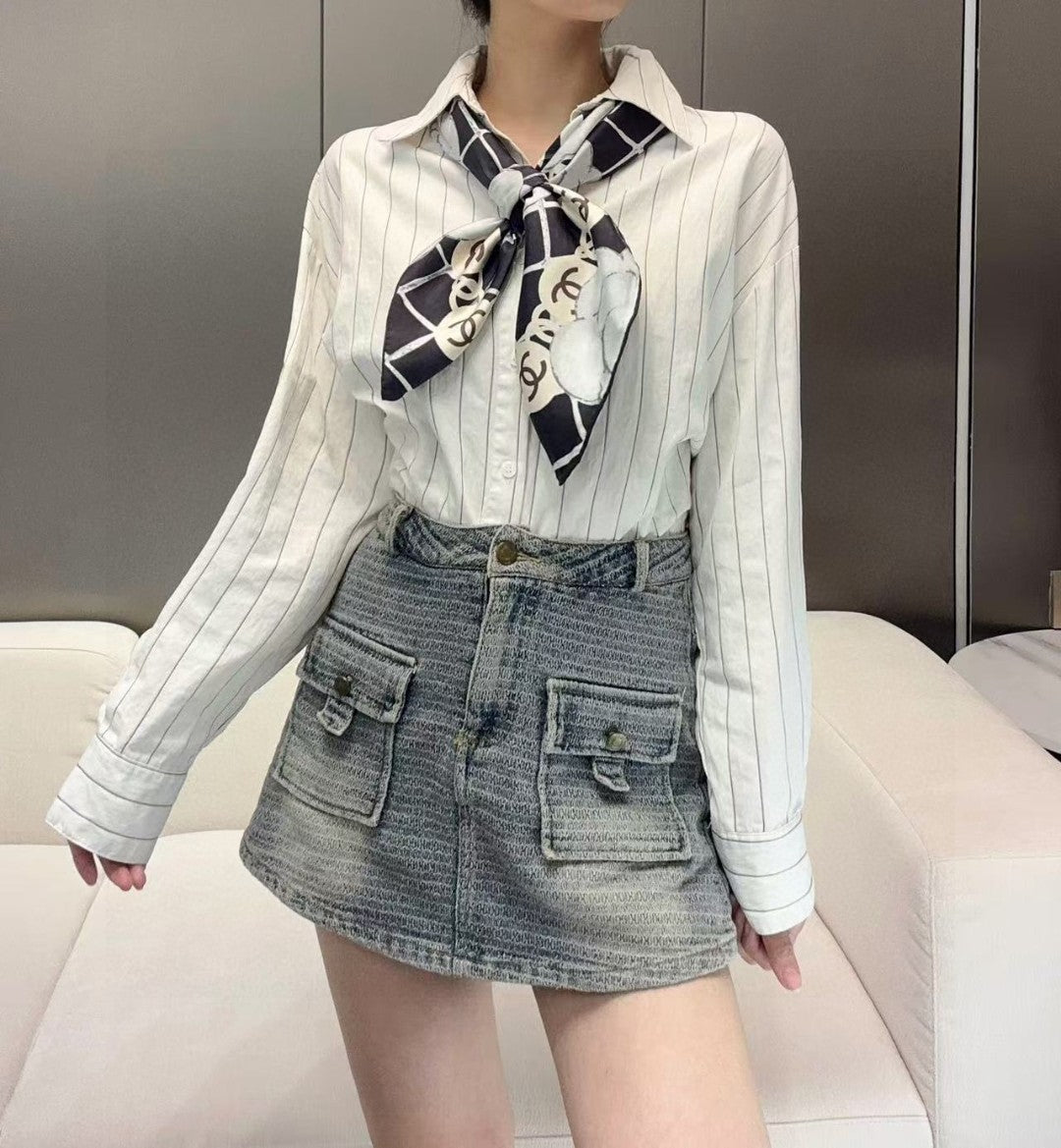 C* New Arrival Silk Scarf Top