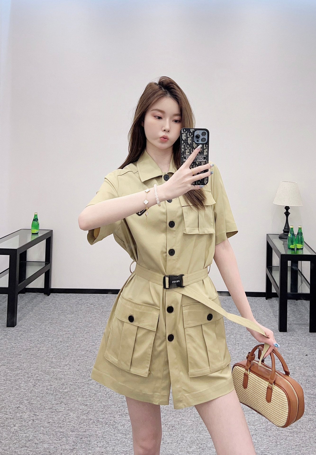 P*♥2025 new products Belt dress