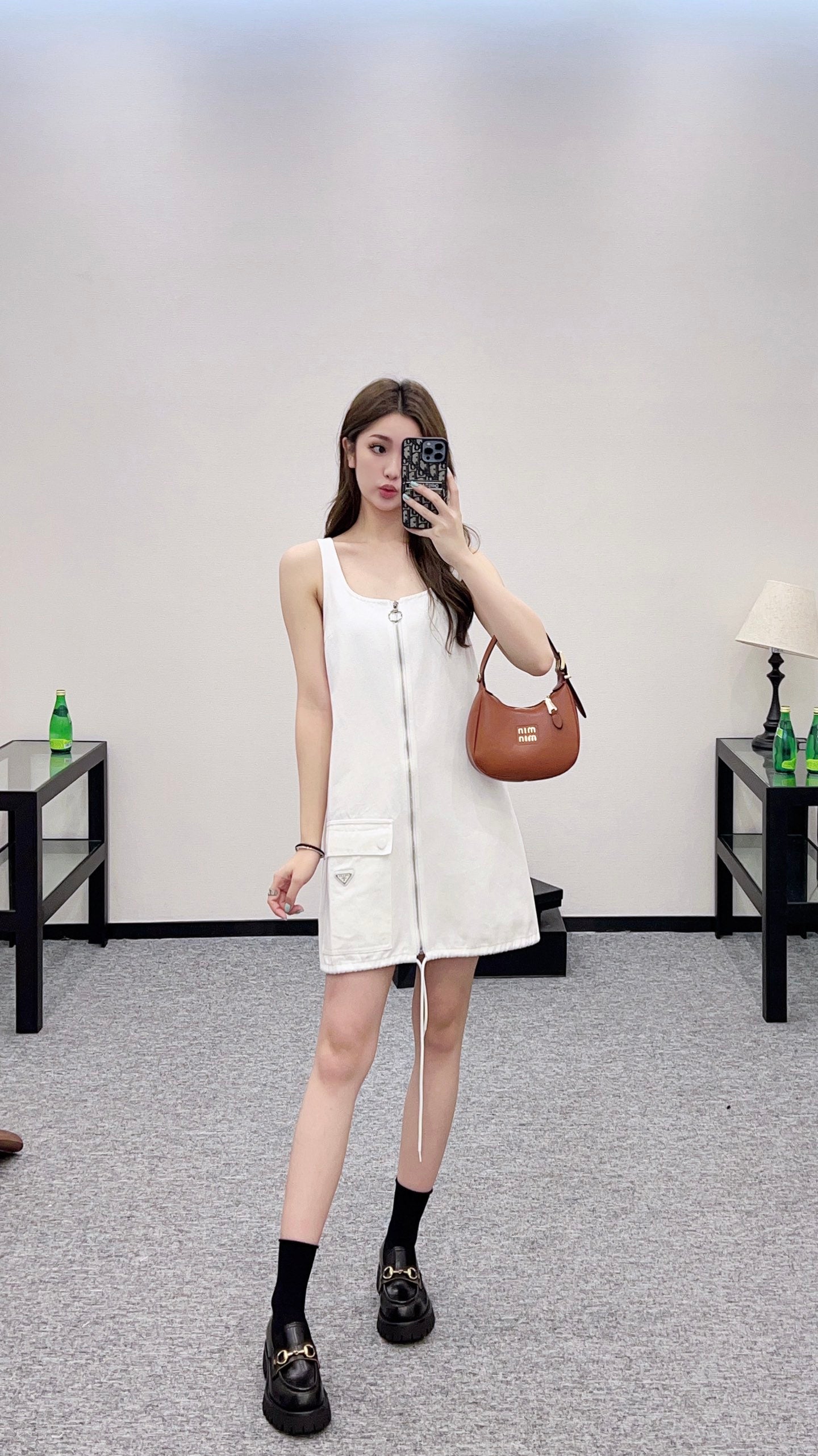 P*♥2025 new product Denim vest skirt