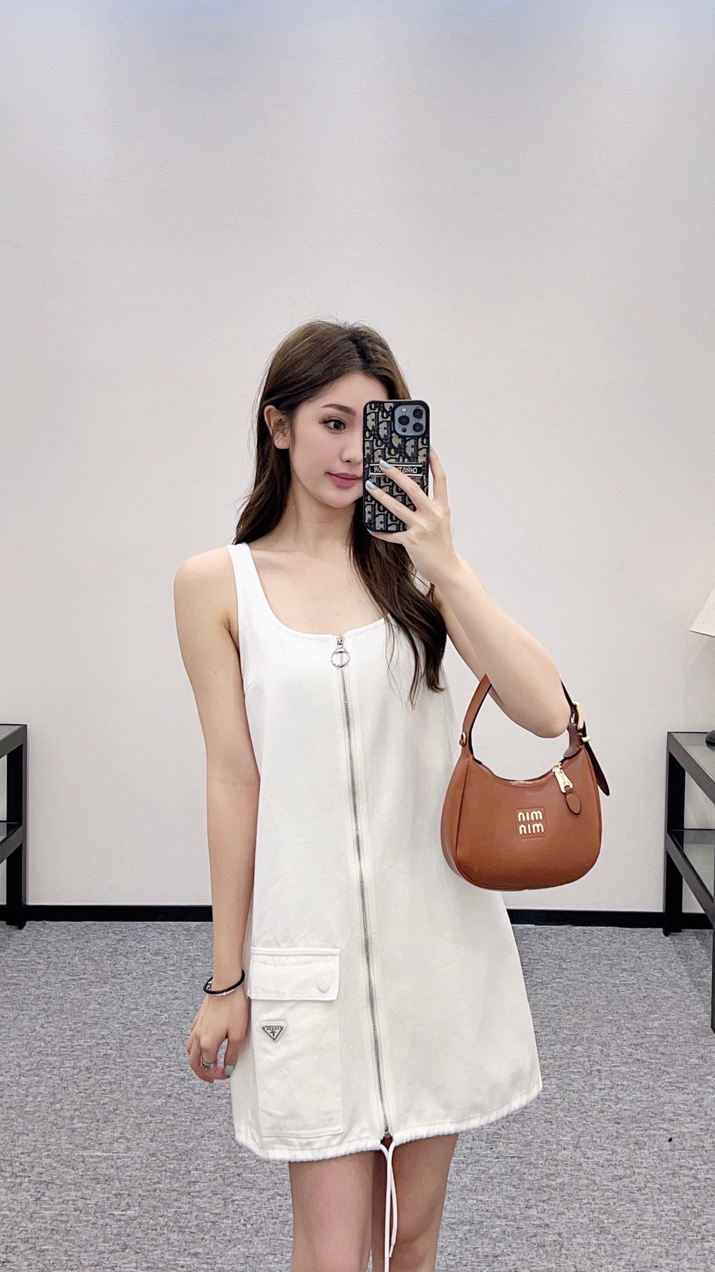 P*♥2025 new product Denim vest skirt