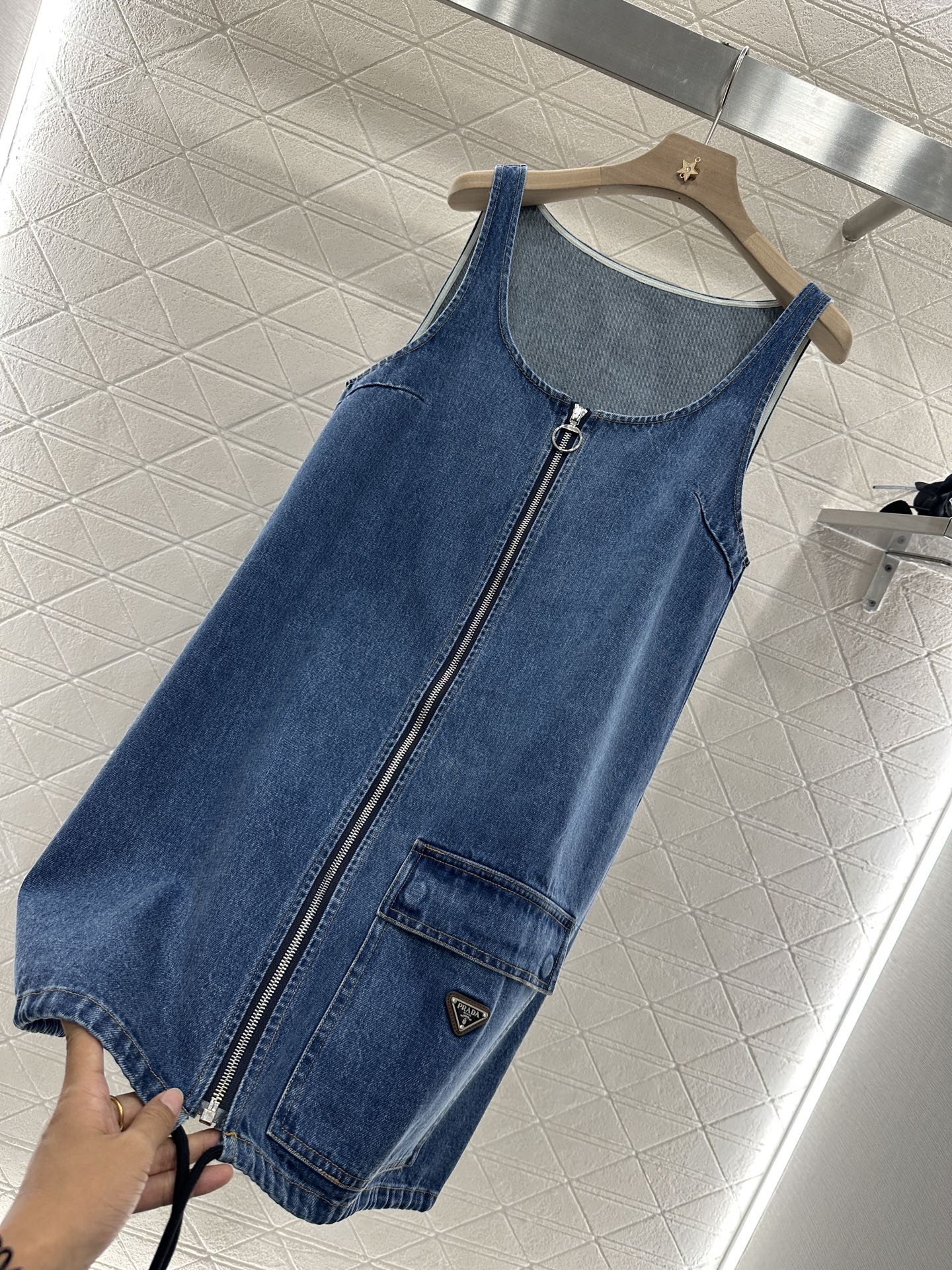 P*♥2025 new product Denim vest skirt