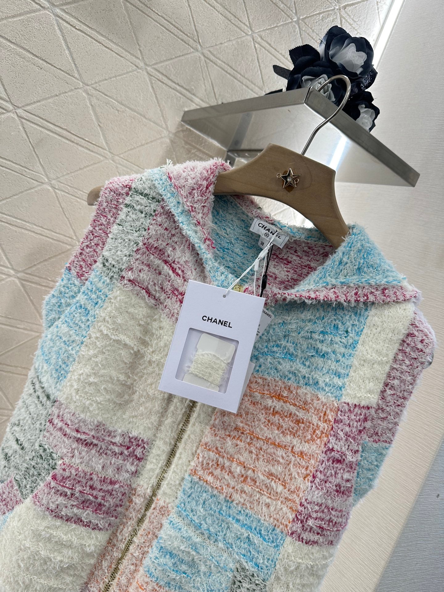 C*♥2025 new product Hooded knitted vest