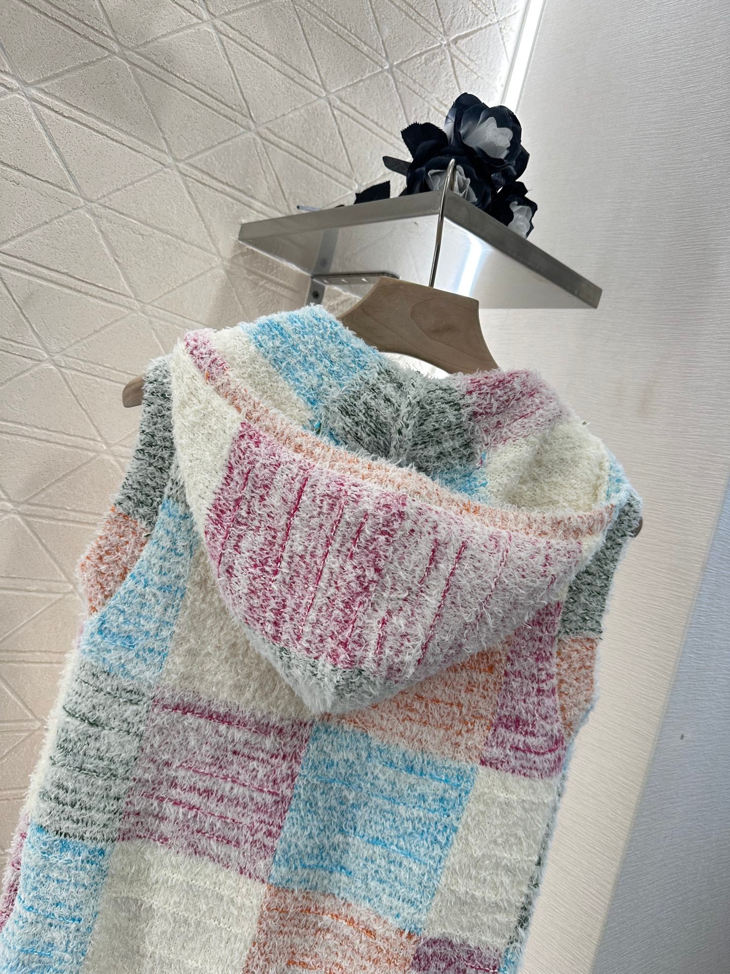 C*♥2025 new product Hooded knitted vest