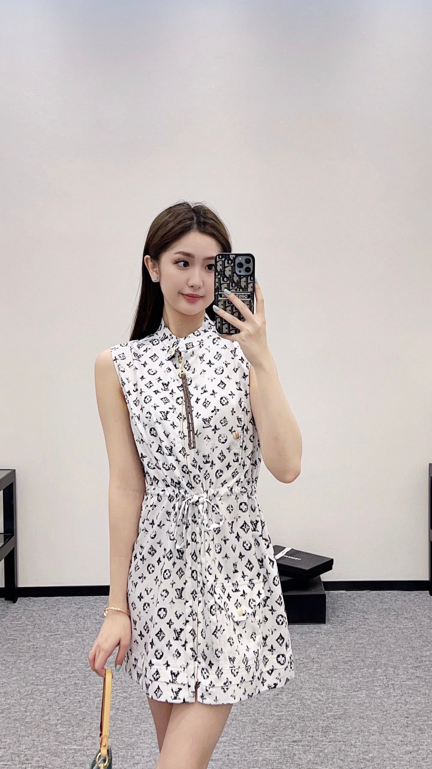 Louis *♥New Arrival Zippered Printed Vest Dress