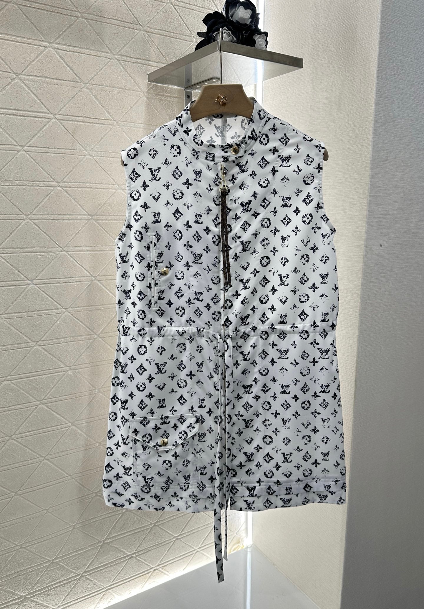 Louis *♥New Arrival Zippered Printed Vest Dress