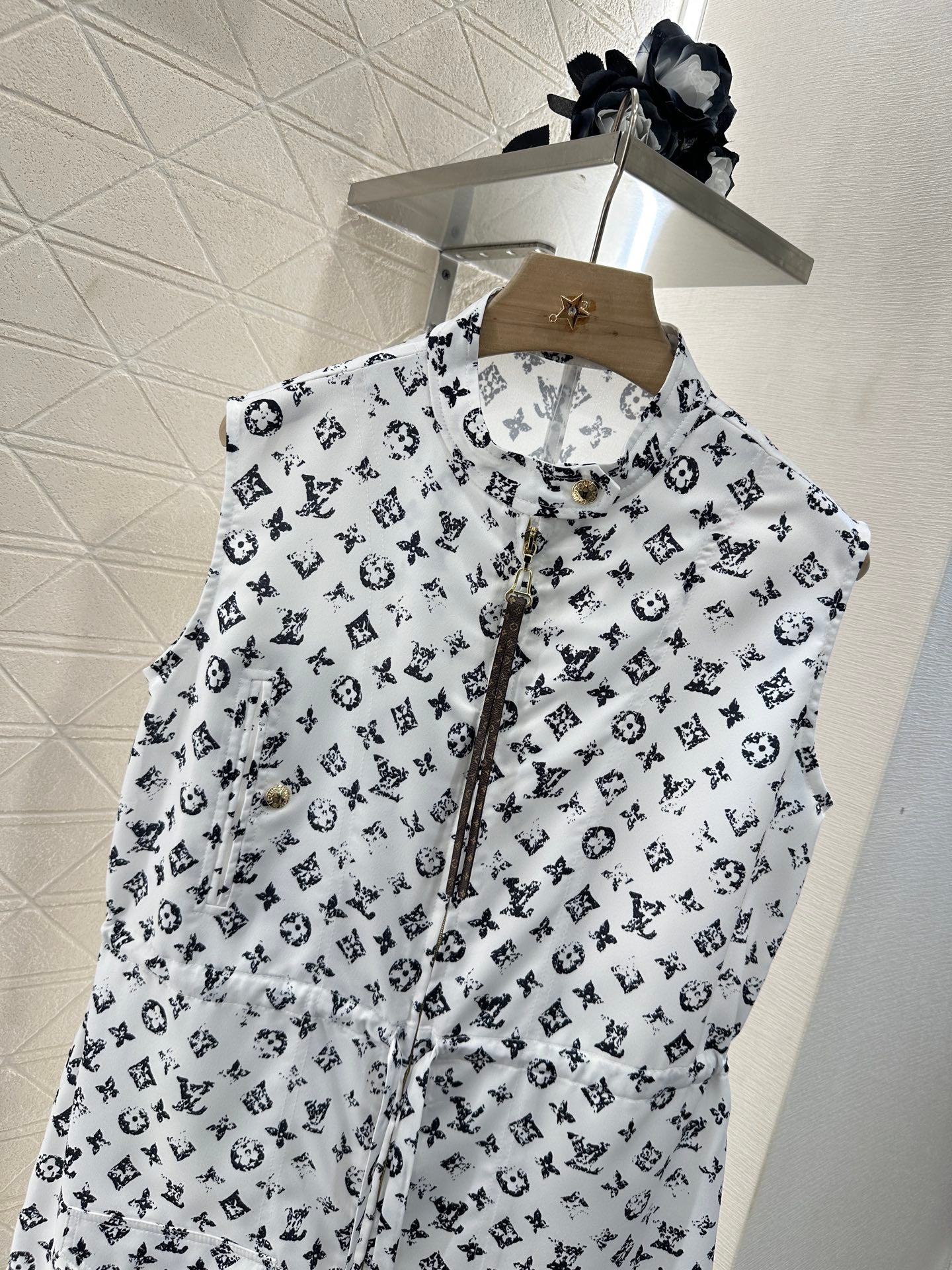 Louis *♥New Arrival Zippered Printed Vest Dress