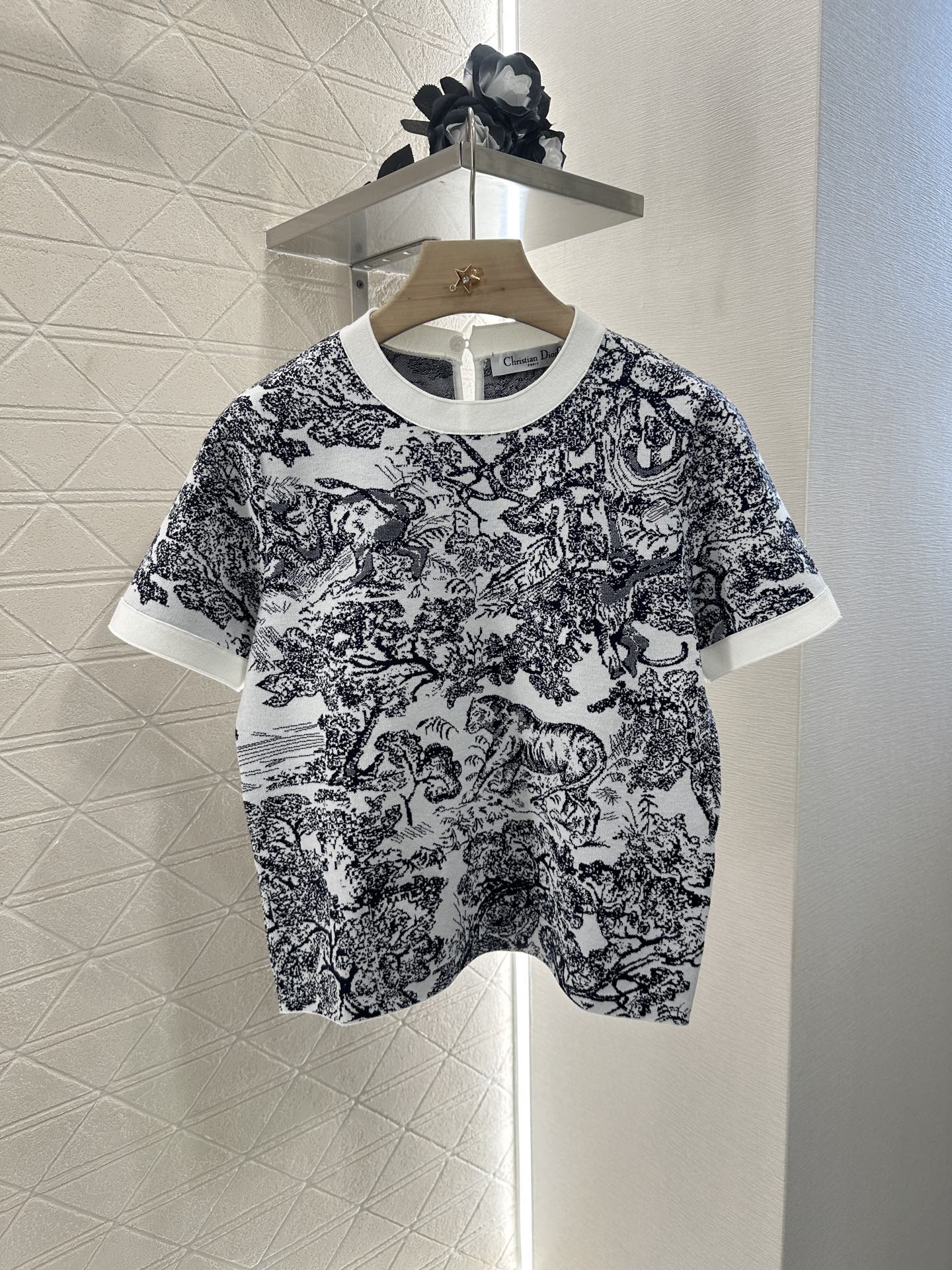 D*♥2025 new product Jacquard knitted short sleeves