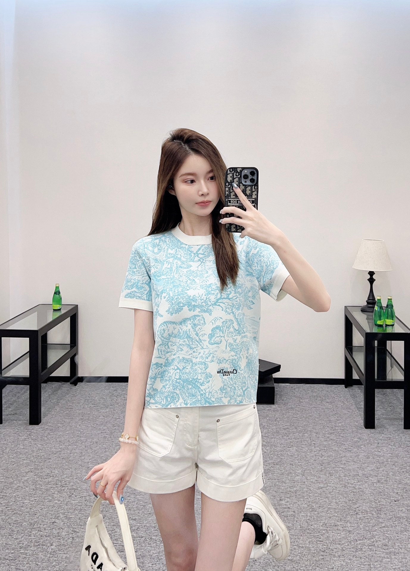 D*♥2025 new product Jacquard knitted short sleeves