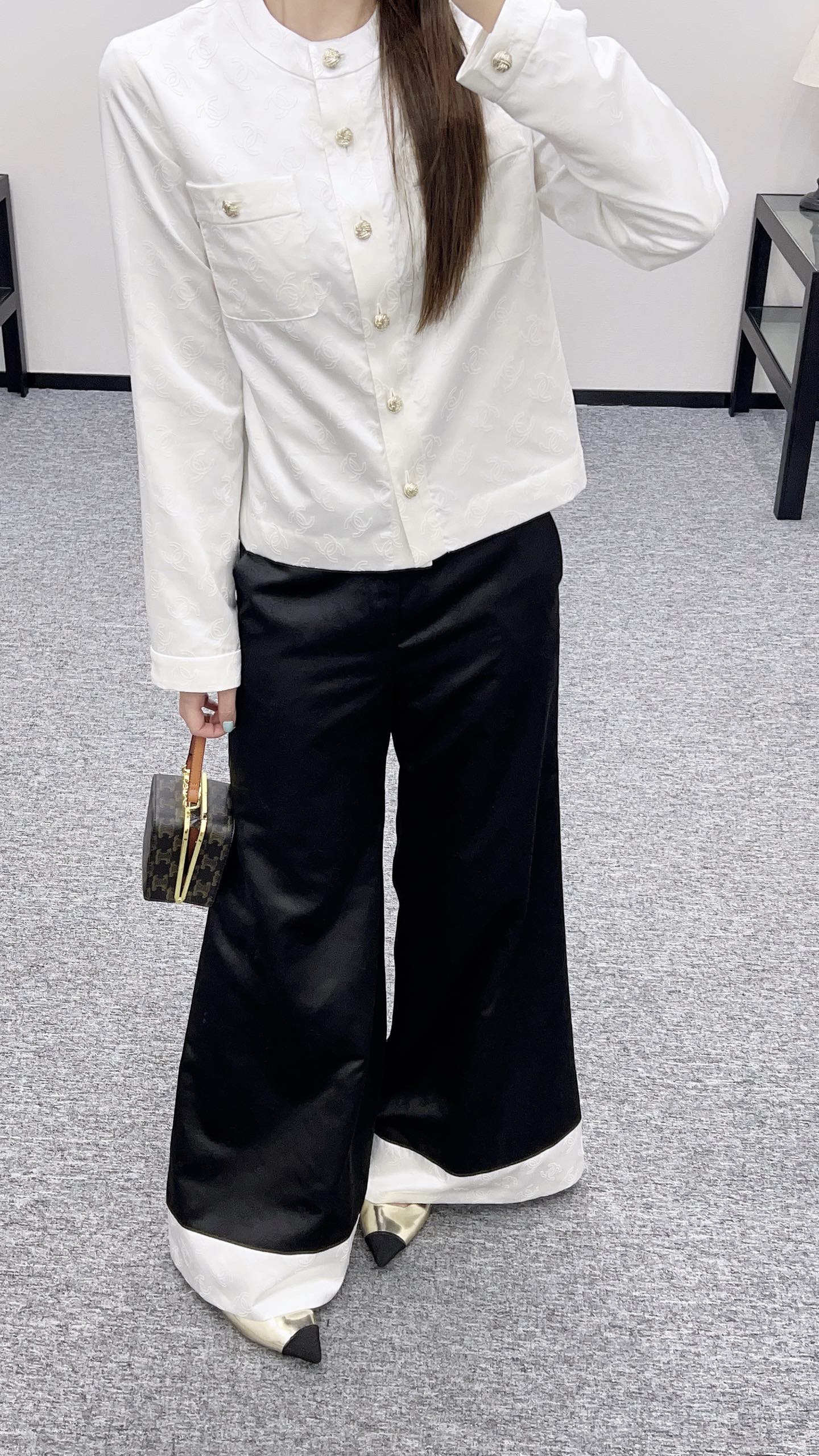 C*♥2025 new products Wide-leg flared trousers