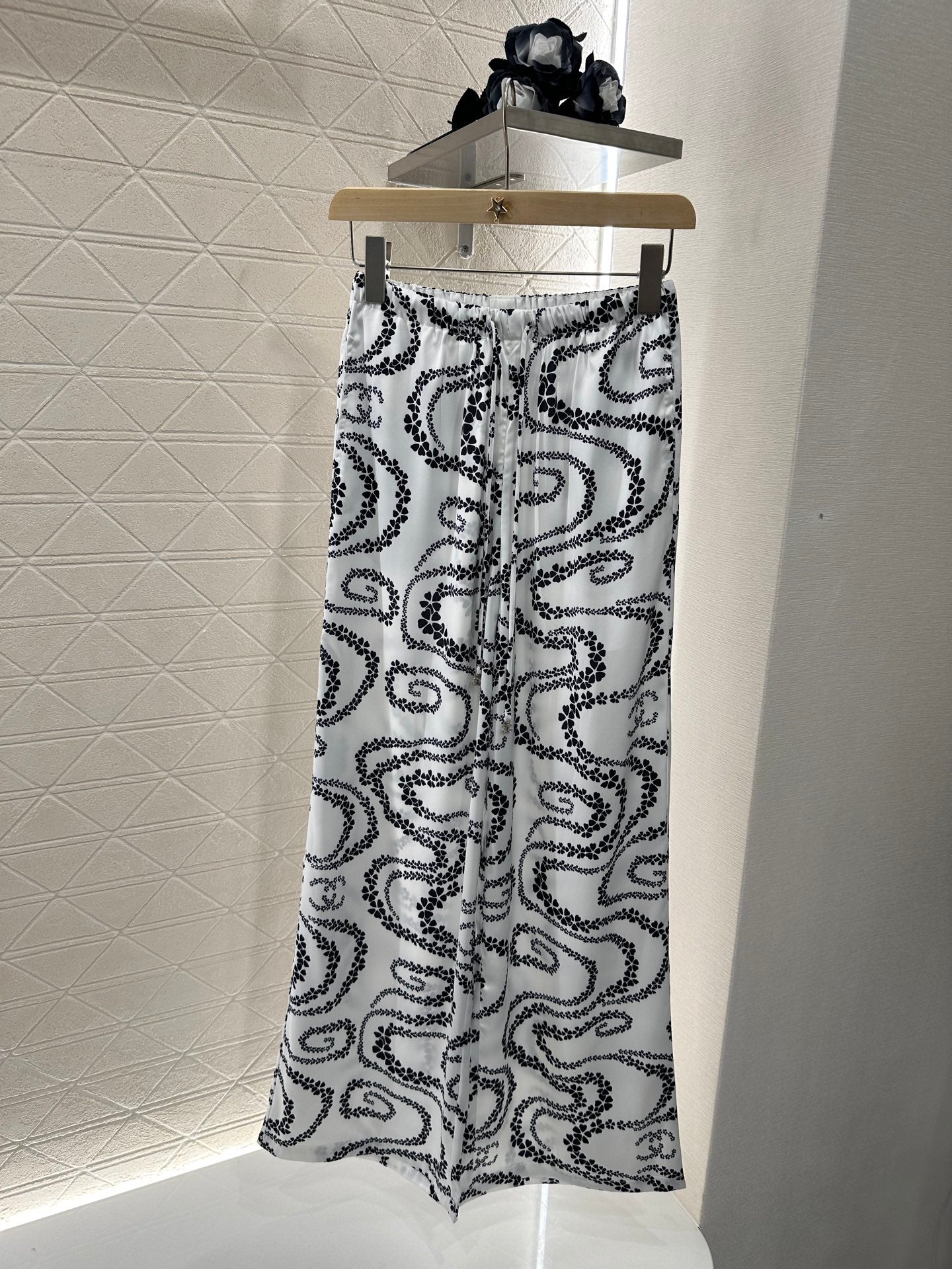 C*♥2025 new product Drawstring printed trousers