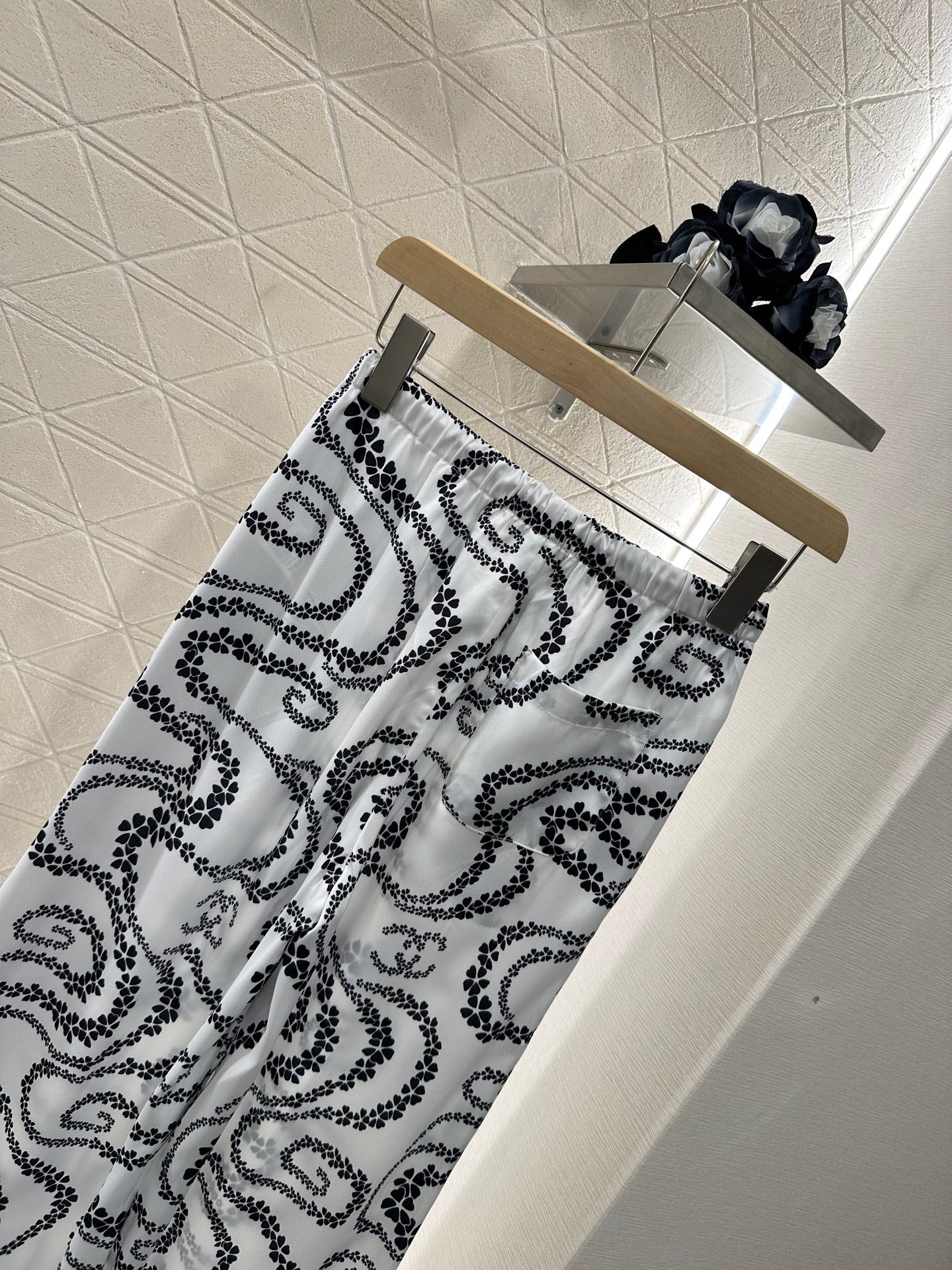 C*♥2025 new product Drawstring printed trousers
