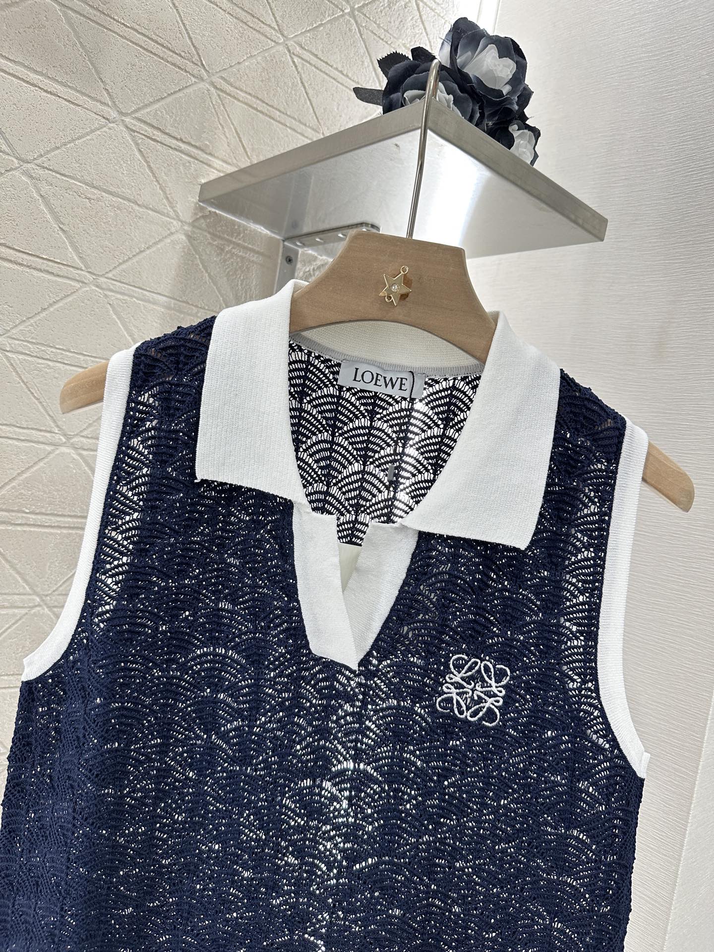 L*♥2025 new product Hollow knitted vest