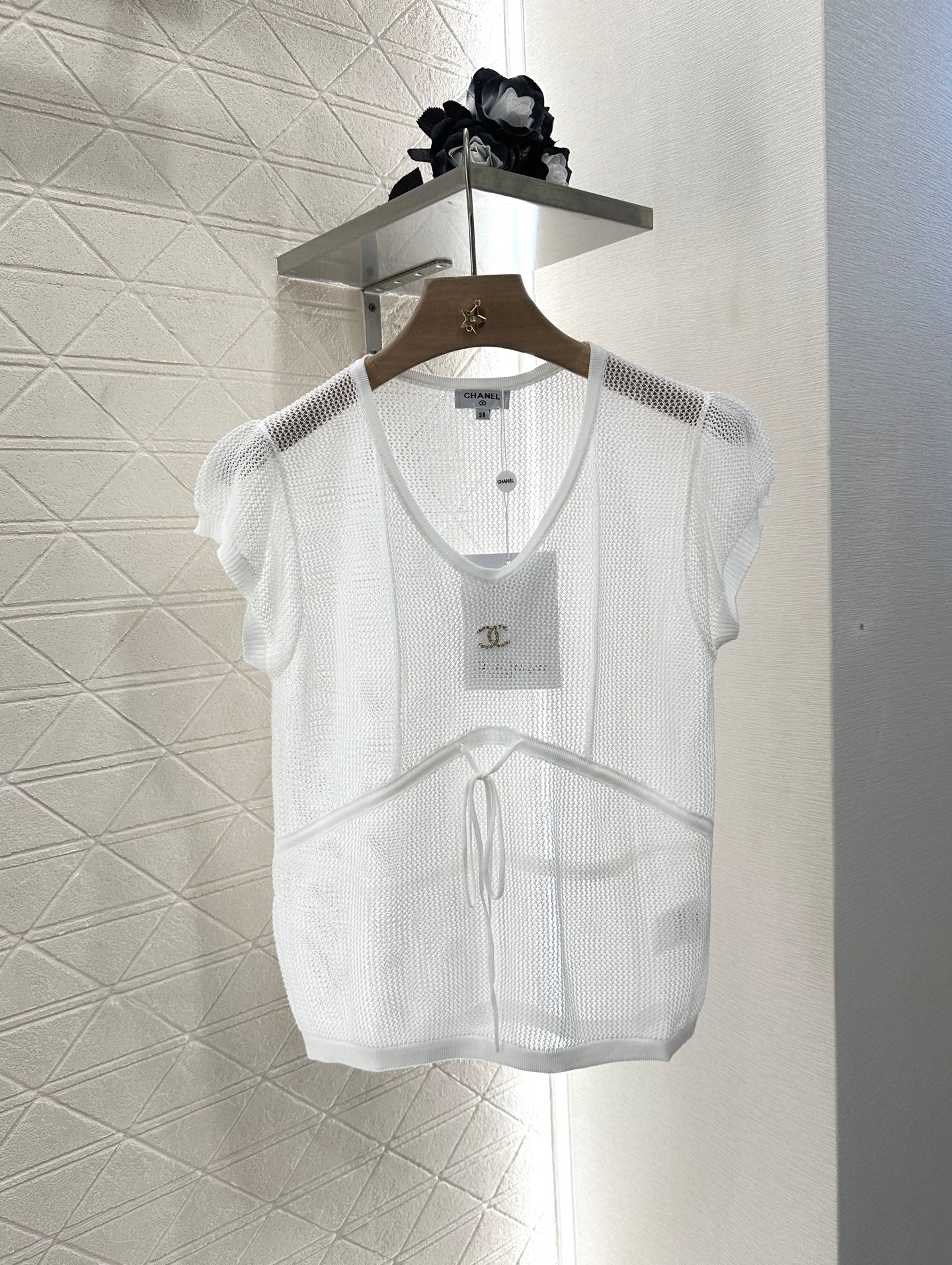 C*♥2025 new product Hollow knitted short sleeves