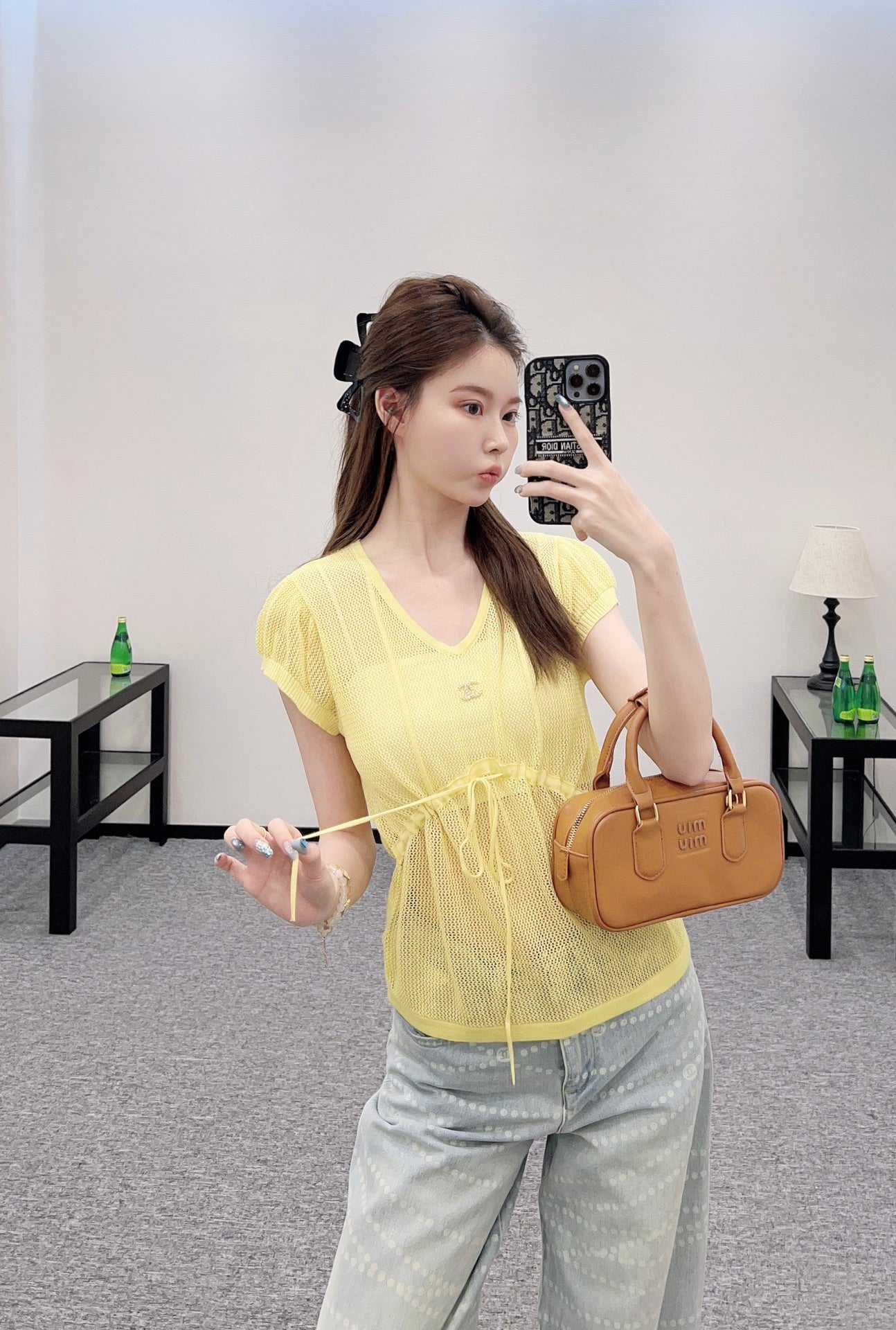 C*♥2025 new product Hollow knitted short sleeves