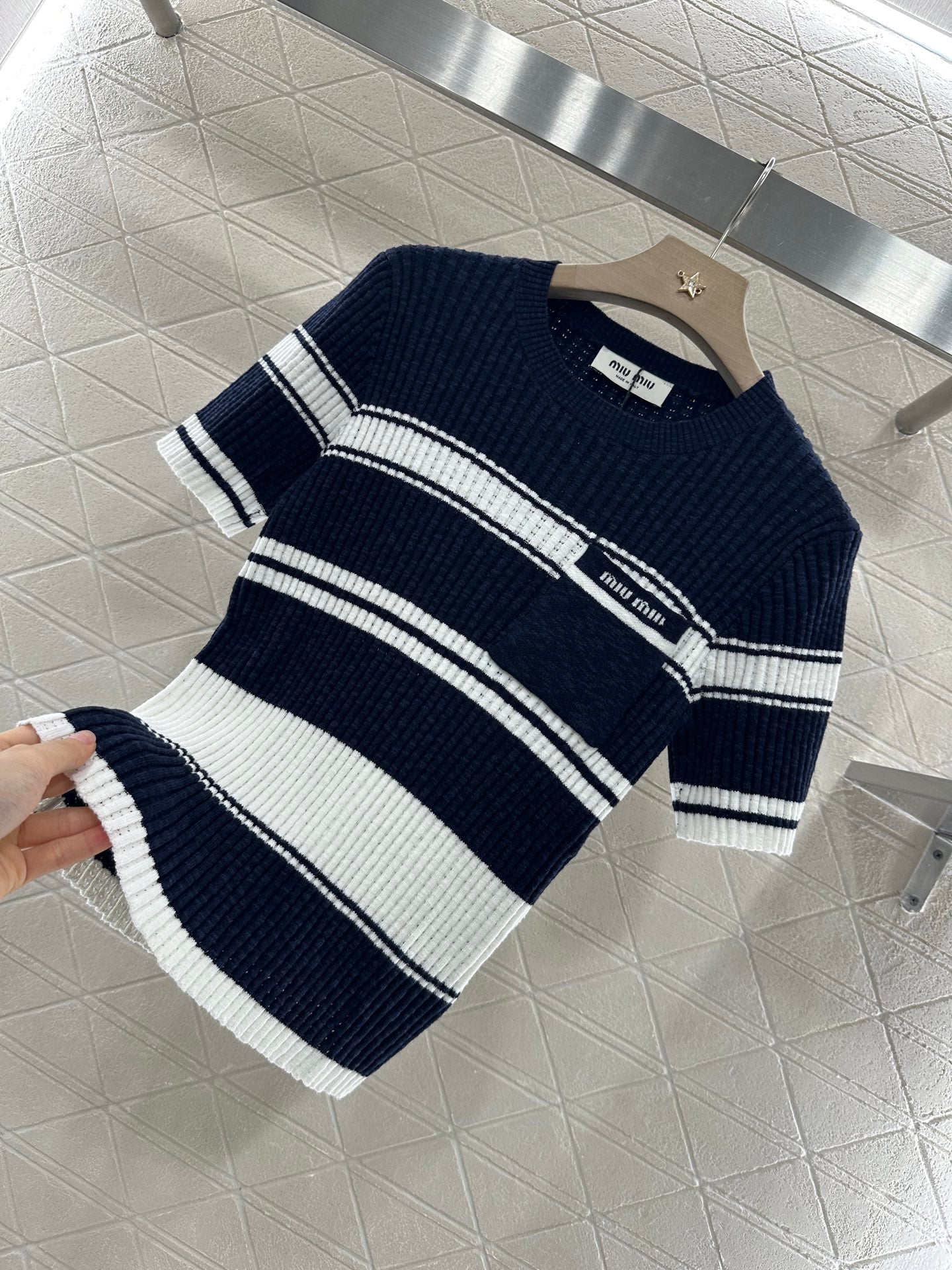 Mi*mi*♥2025 new products Knitted short sleeves