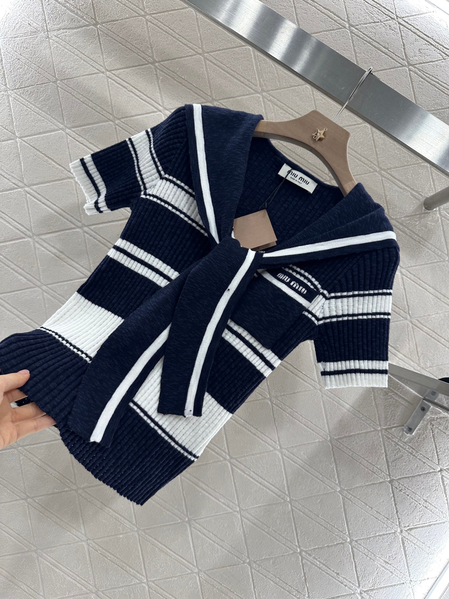 Mi*mi*♥2025 new products Knitted T-shirt