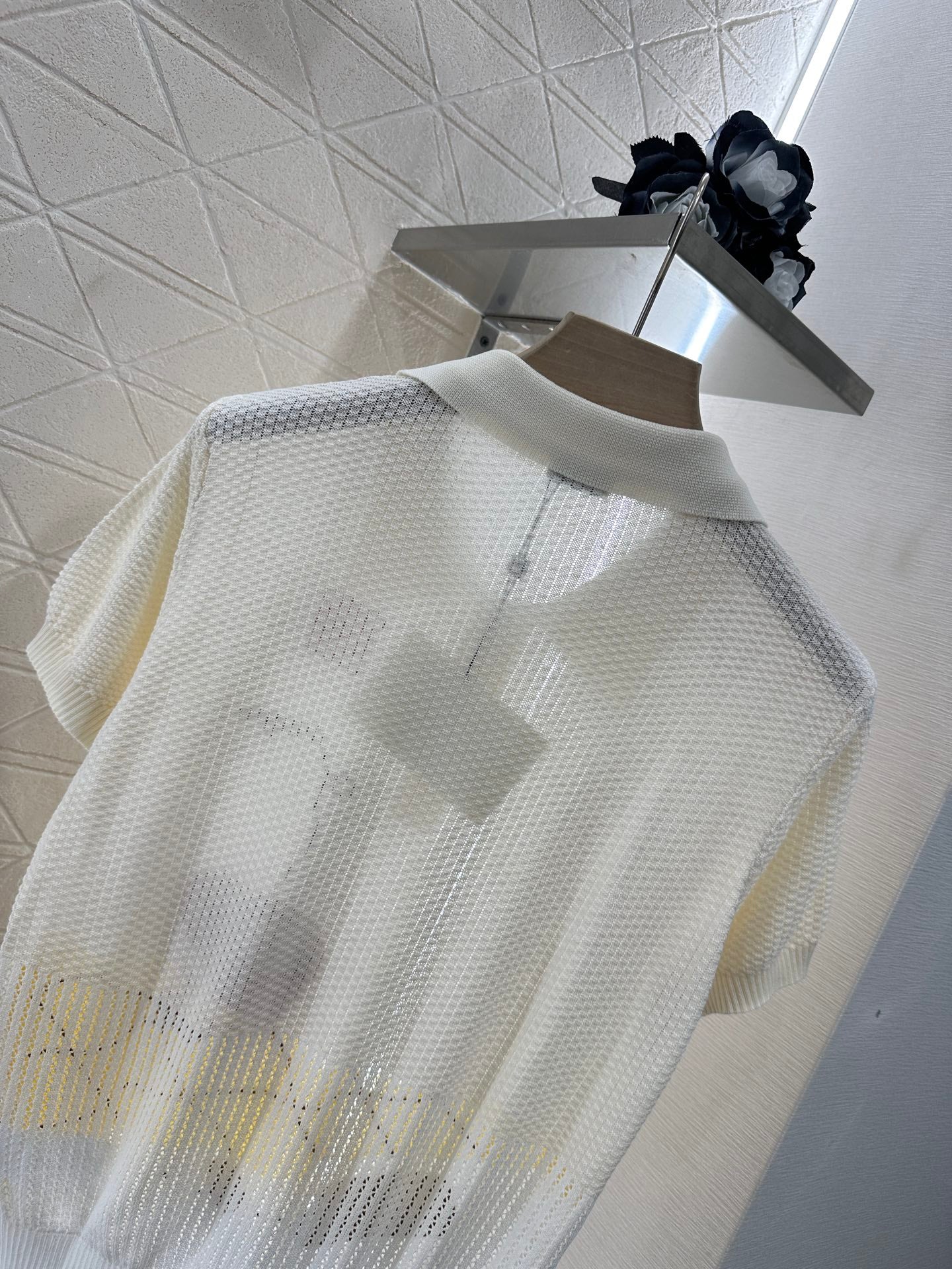 L*♥2025 new product Embroidered knitted short sleeves