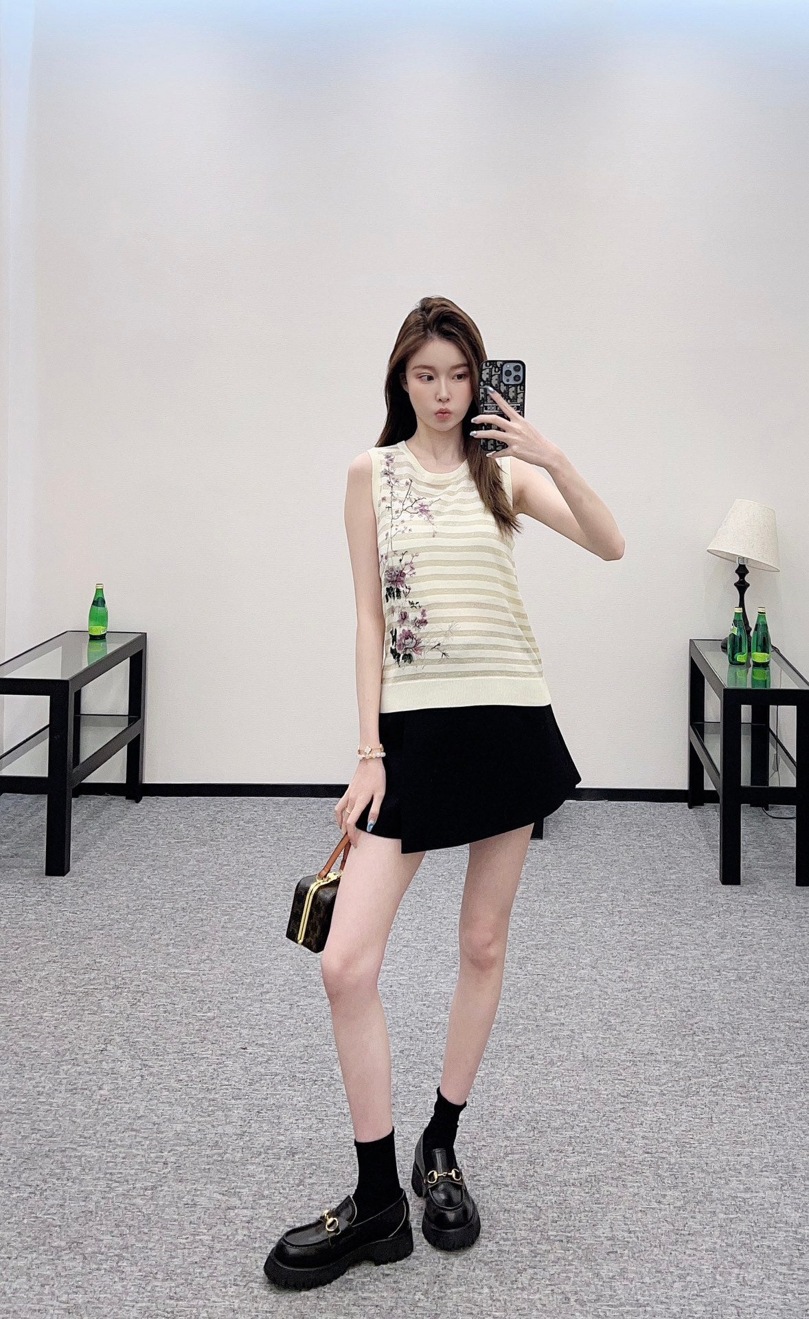 D*♥2025 new product Embroidered knitted vest