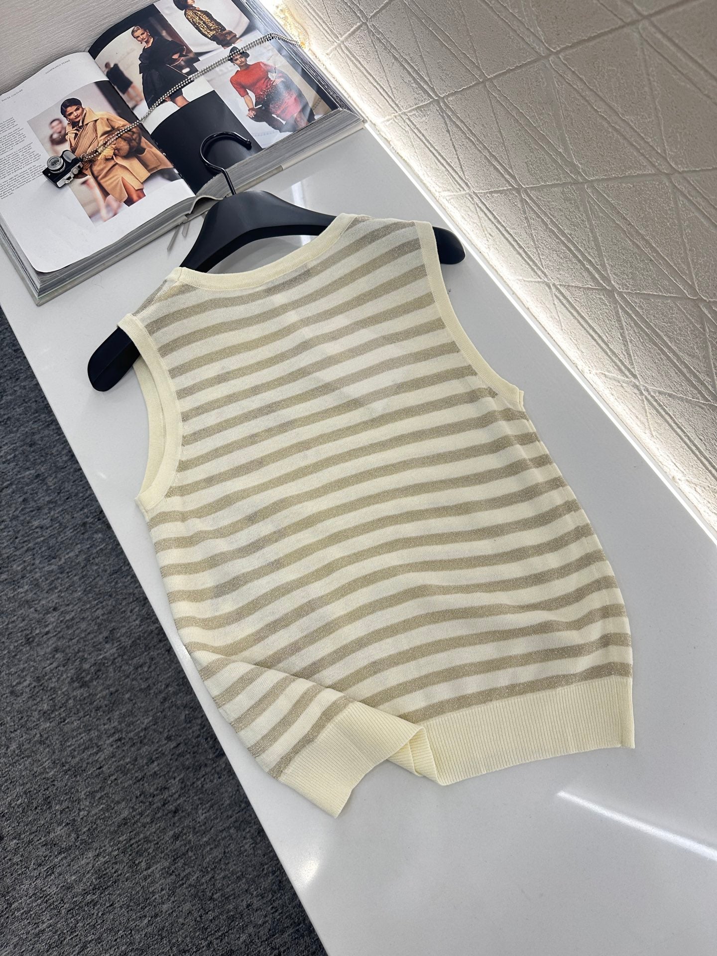 D*♥2025 new product Embroidered knitted vest