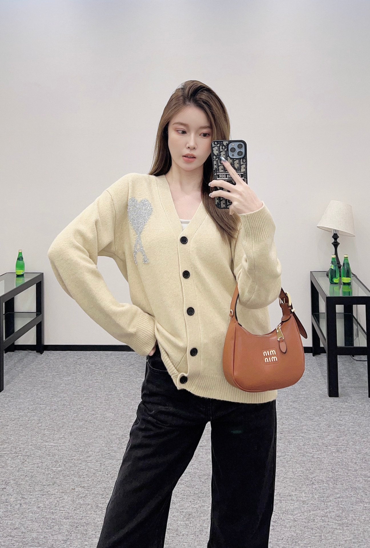 A*♥2025 new products Knitted cardigan