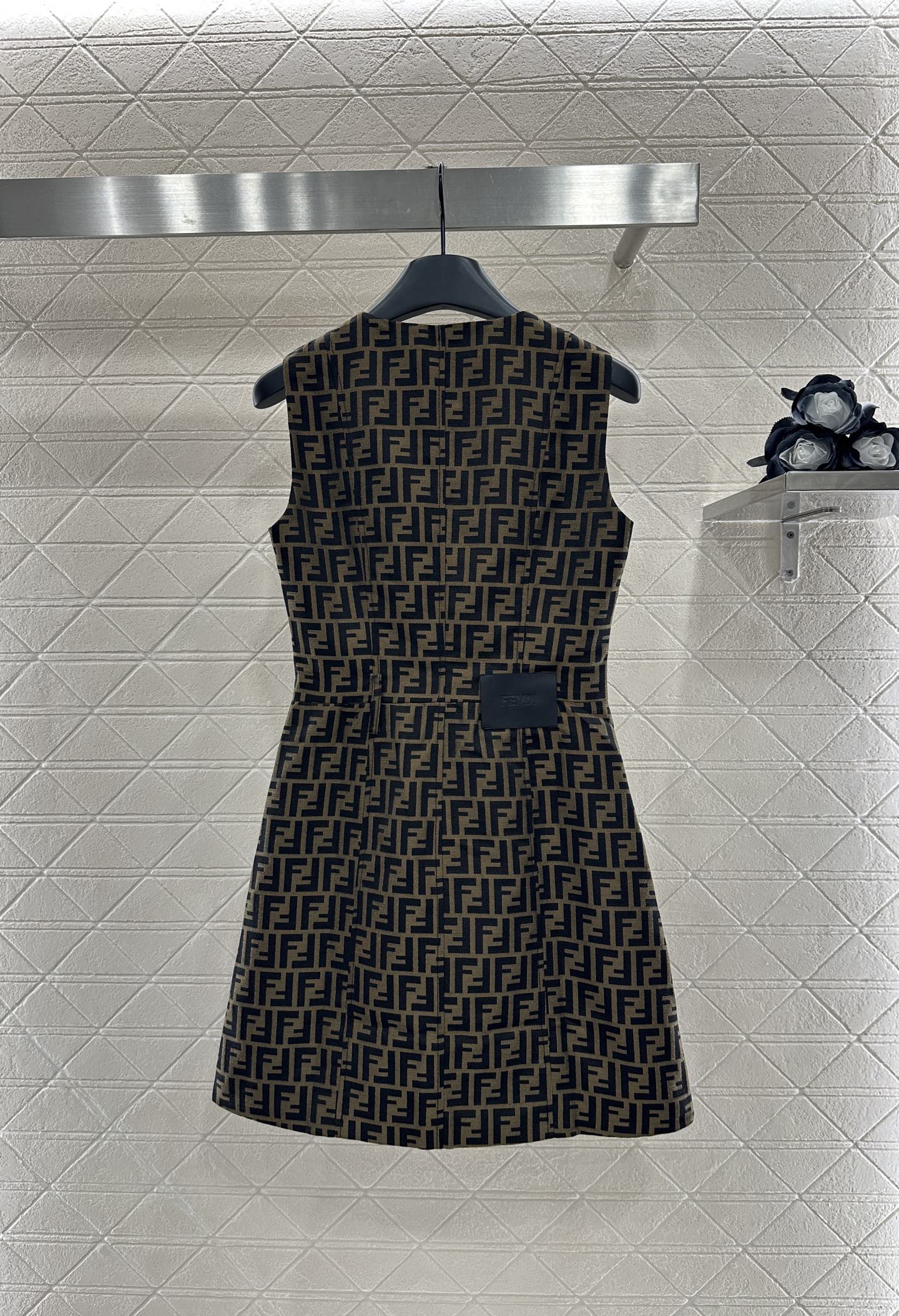 F*♥2025 new product Jacquard vest dress