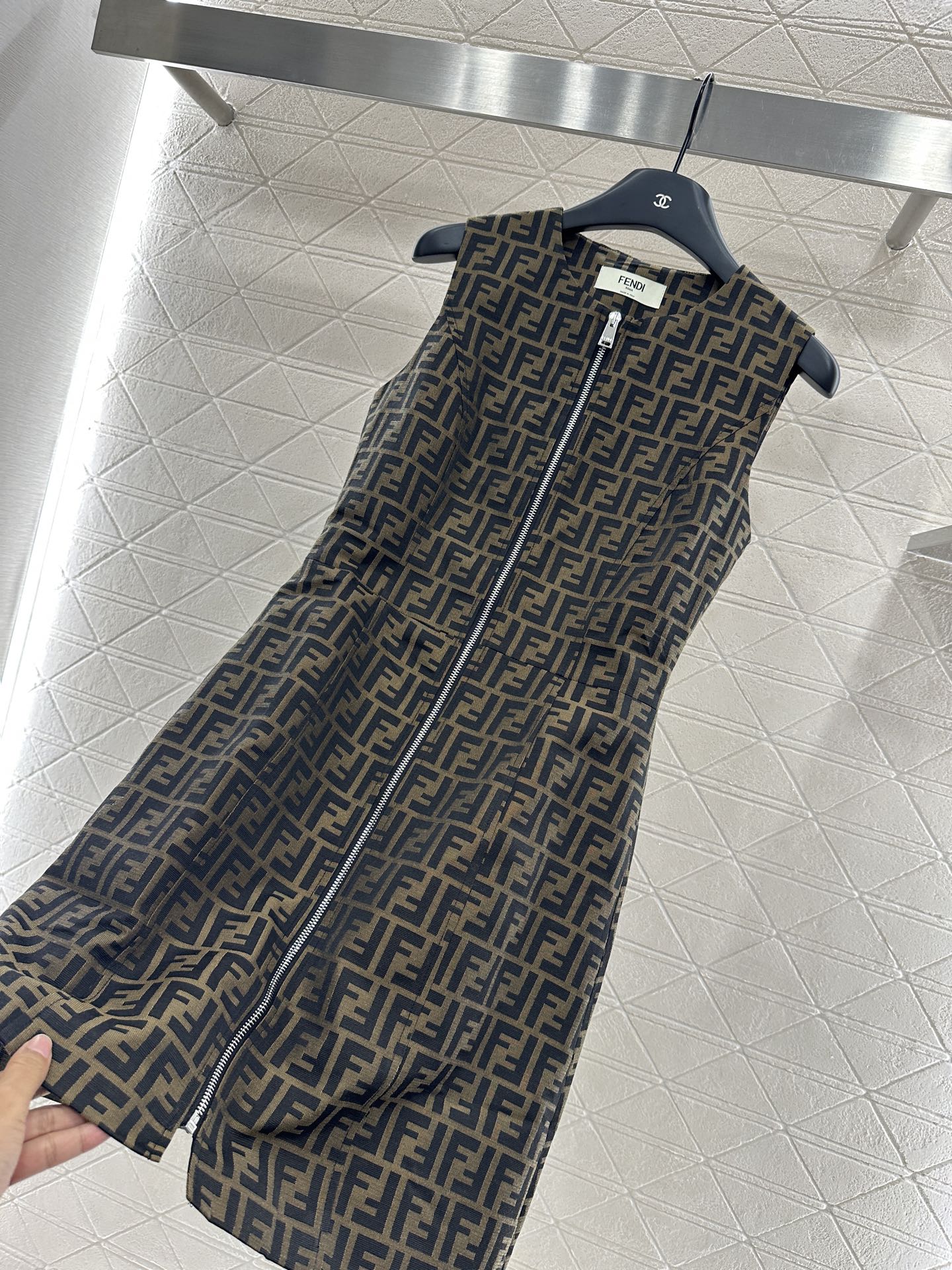 F*♥2025 new product Jacquard vest dress