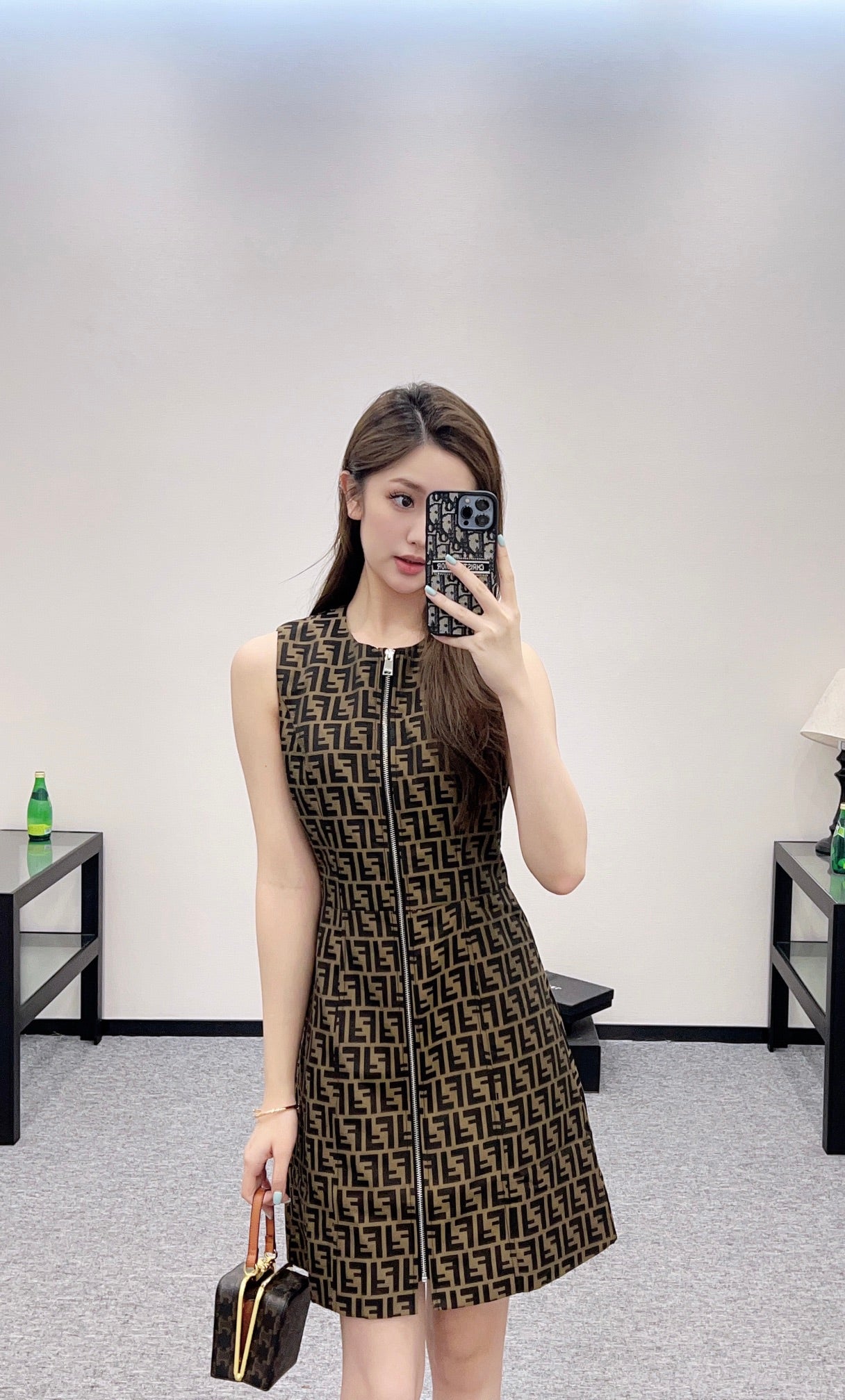 F*♥2025 new product Jacquard vest dress