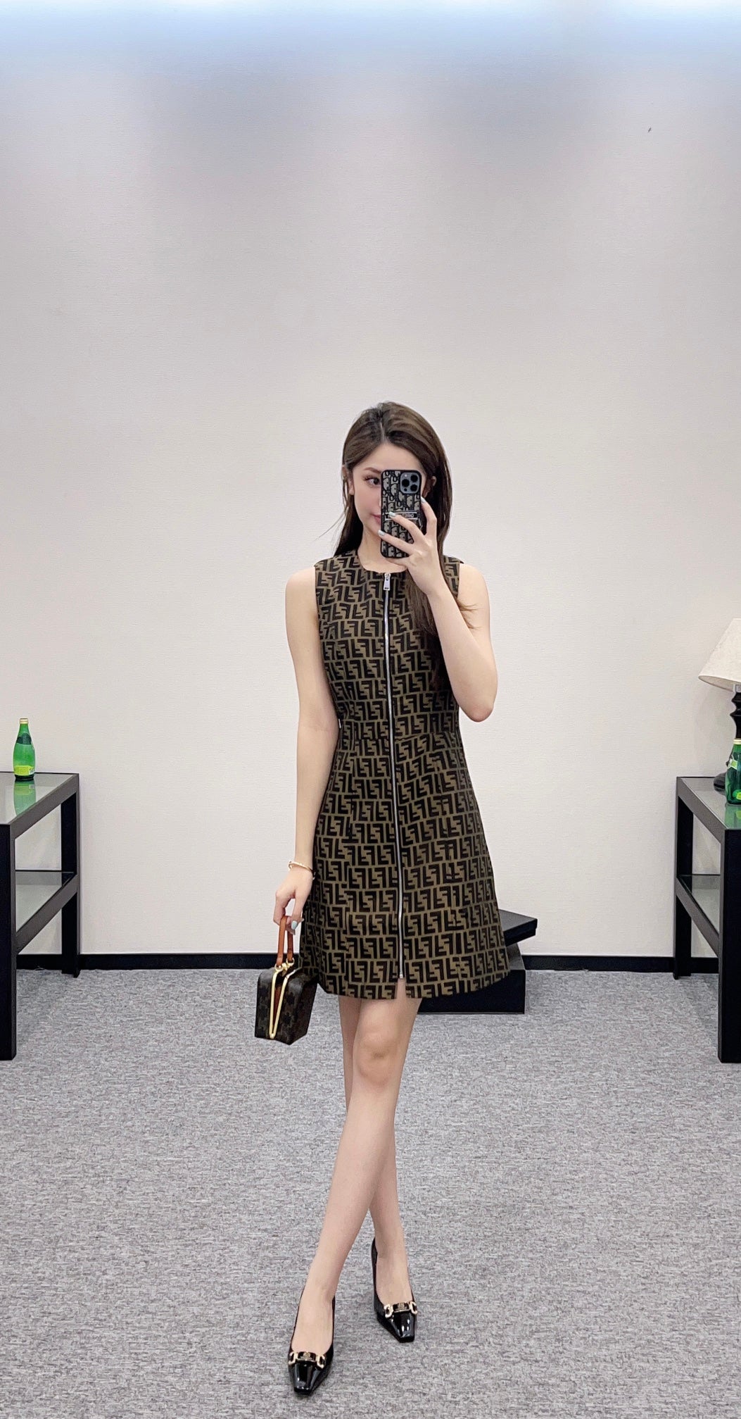 F*♥2025 new product Jacquard vest dress