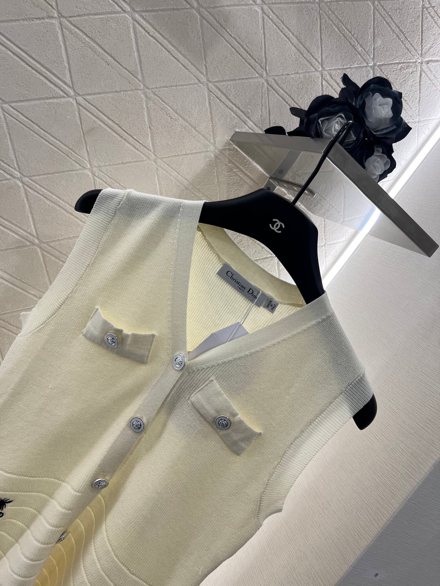 D*♥2025 new product Silk scarf knitted vest