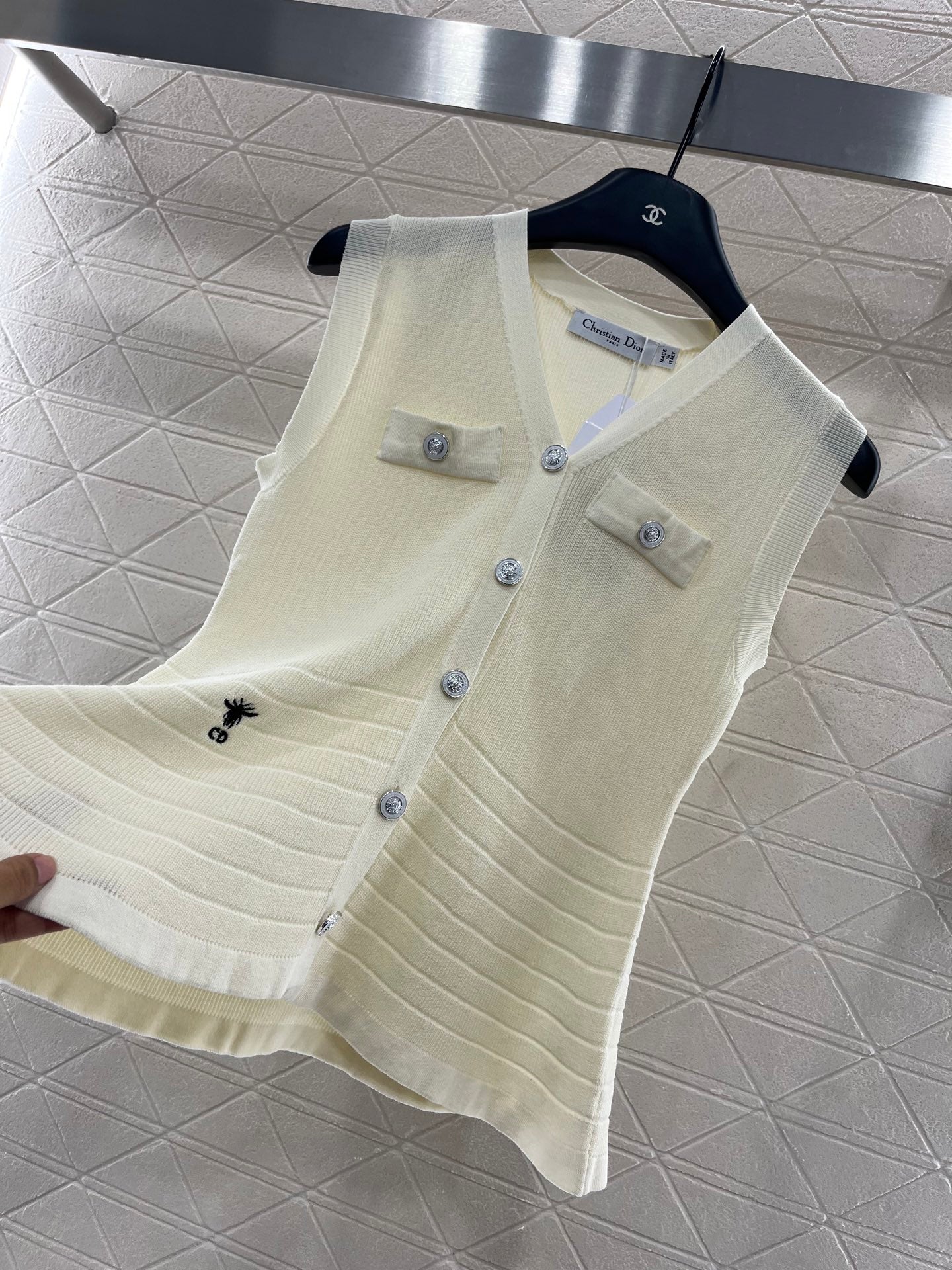 D*♥2025 new product Silk scarf knitted vest