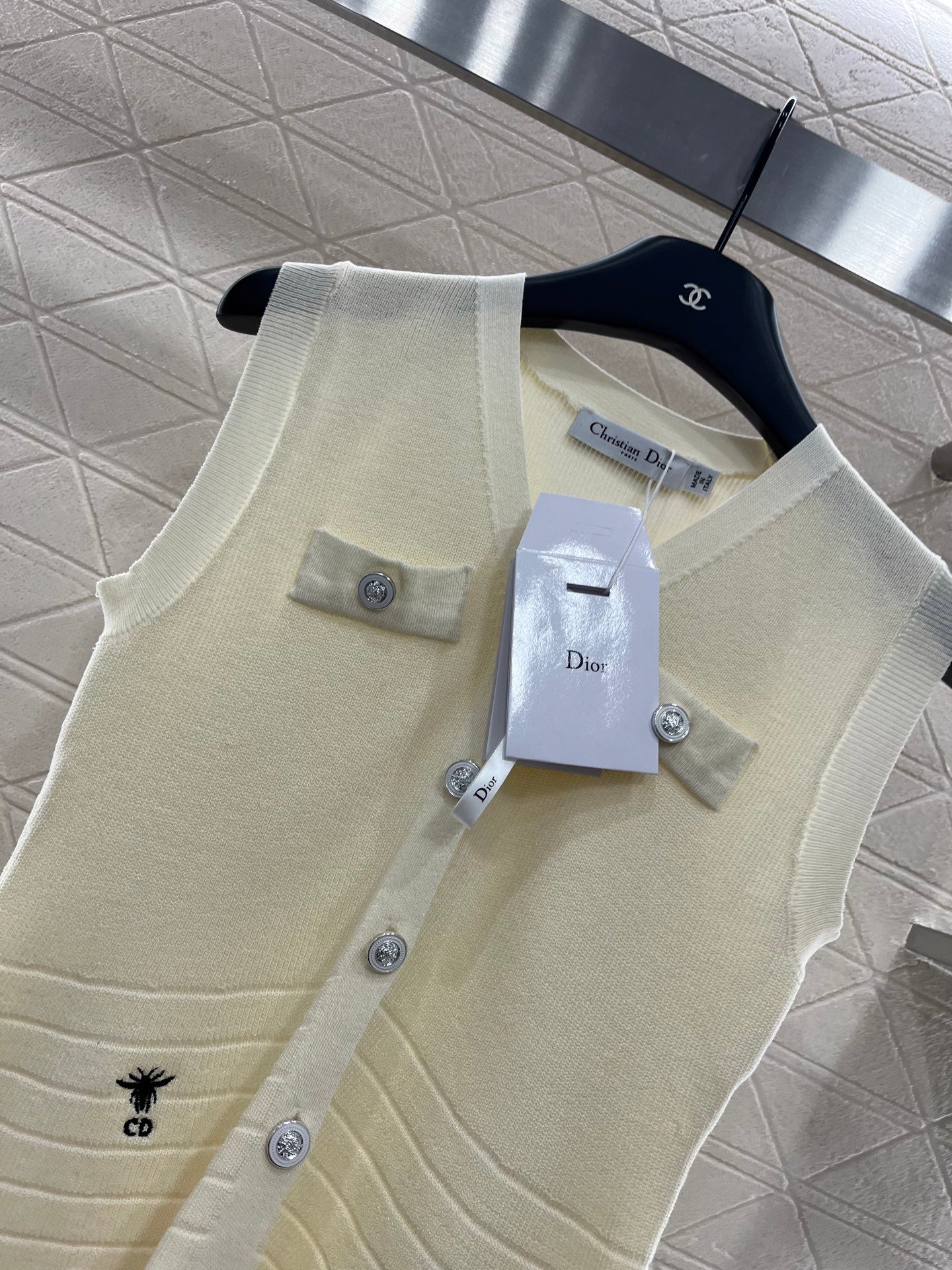 D*♥2025 new product Silk scarf knitted vest