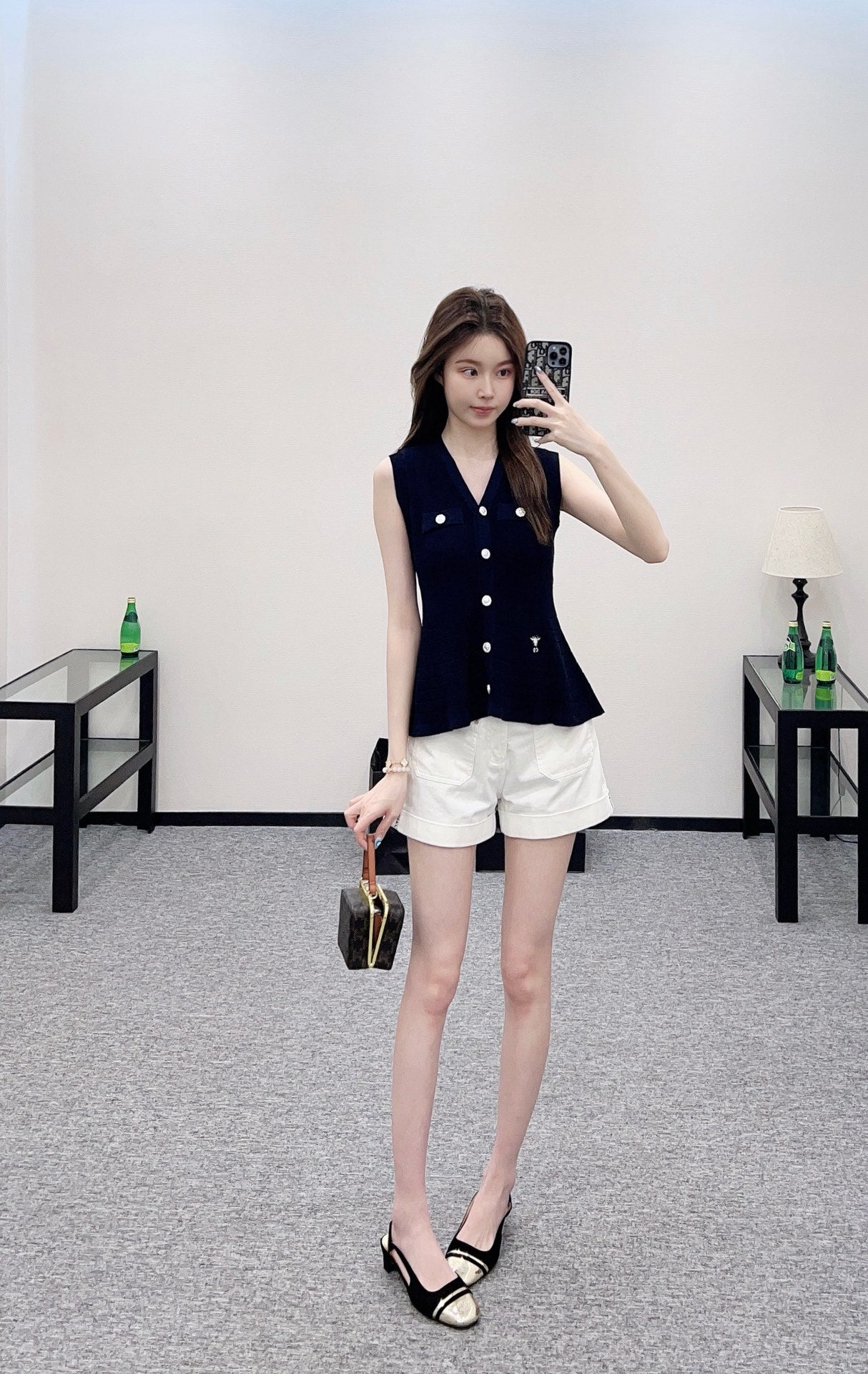D*♥2025 new product Silk scarf knitted vest