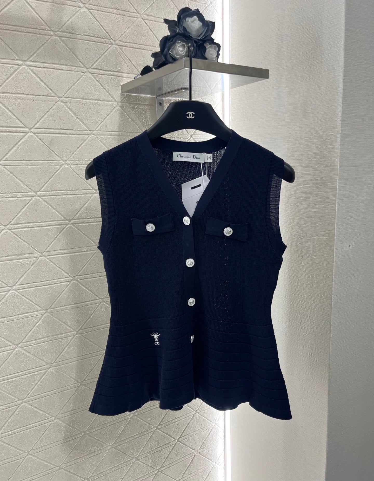 D*♥2025 new product Silk scarf knitted vest