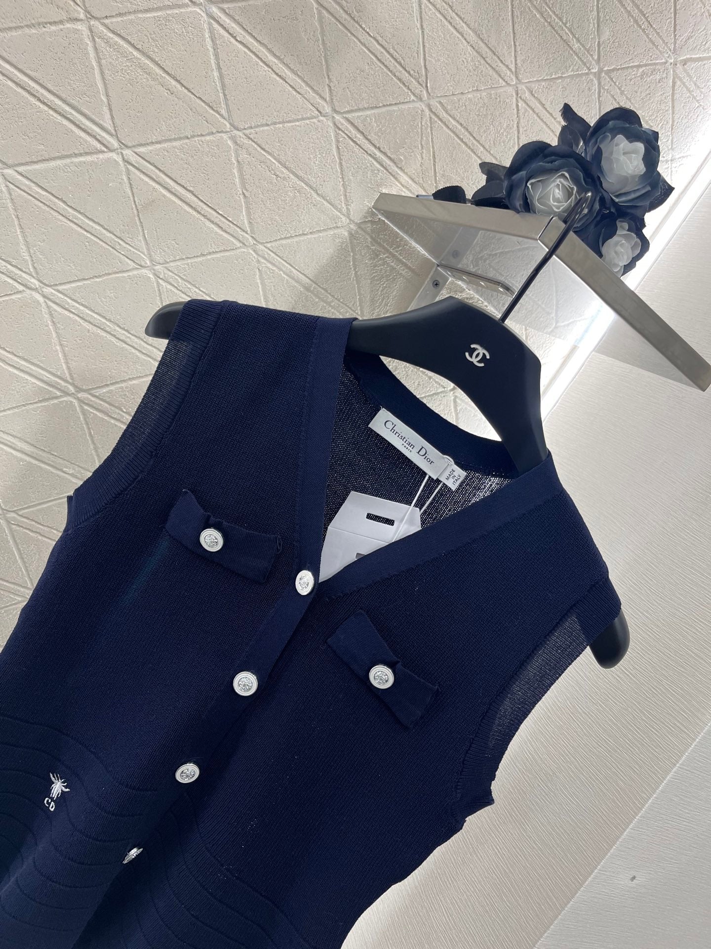 D*♥2025 new product Silk scarf knitted vest