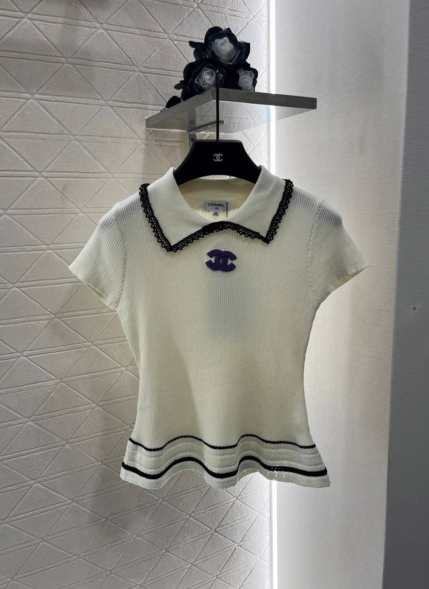 C*♥2025 new product Hollow knitted short sleeves