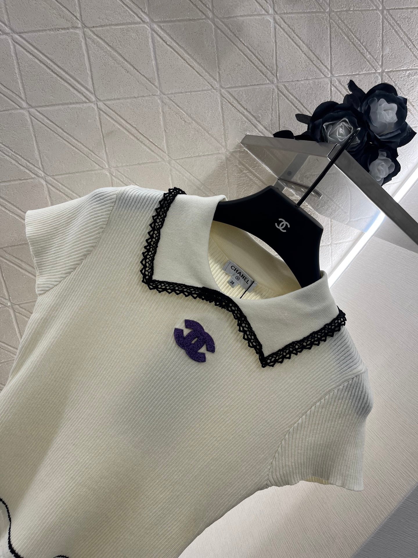 C*♥2025 new product Hollow knitted short sleeves
