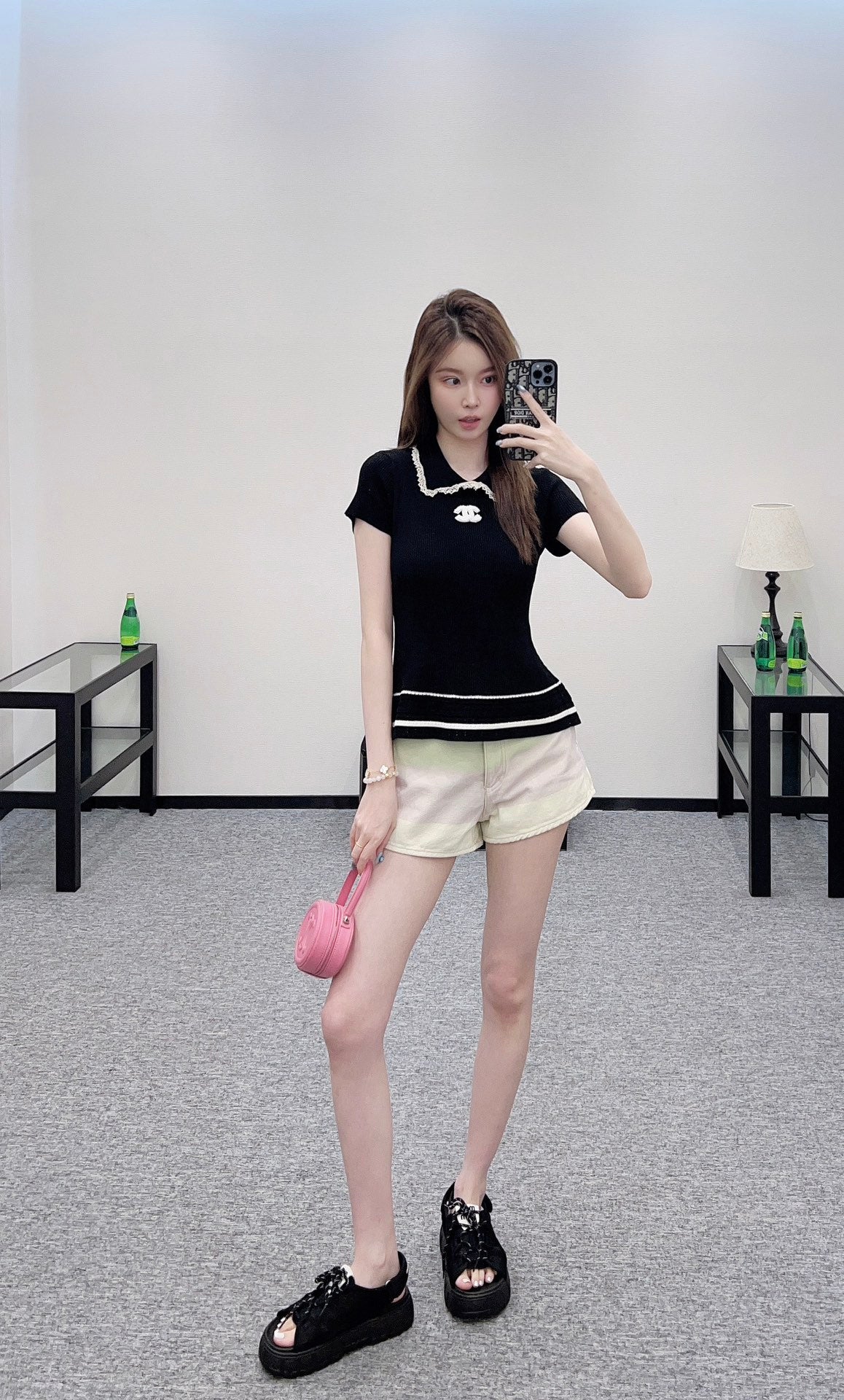 C*♥2025 new product Hollow knitted short sleeves