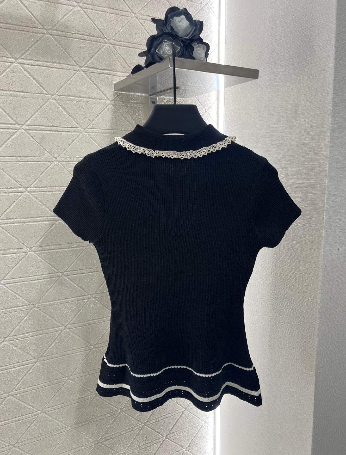 C*♥2025 new product Hollow knitted short sleeves
