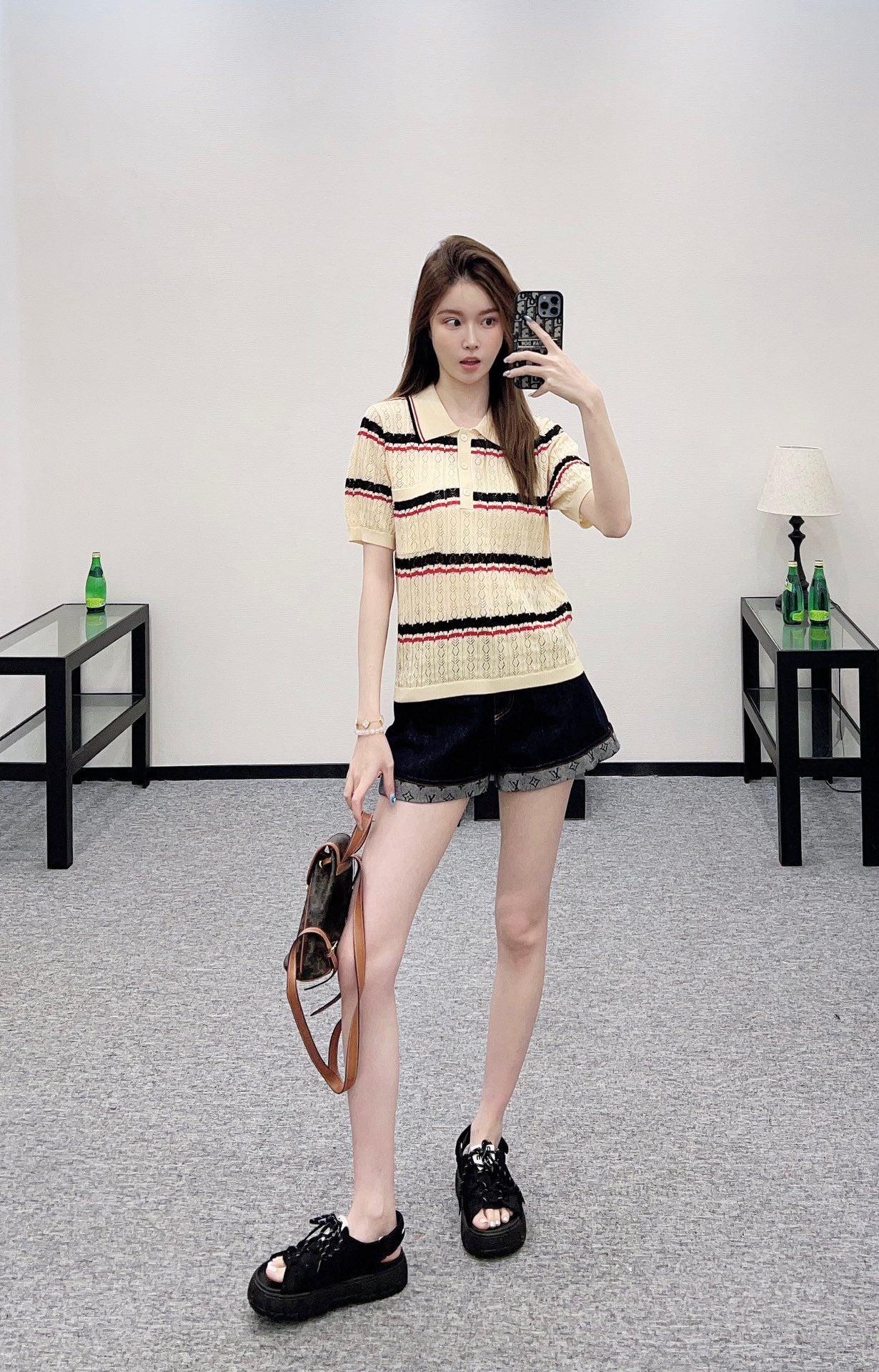 V*♥2025 new products Knitted short sleeves
