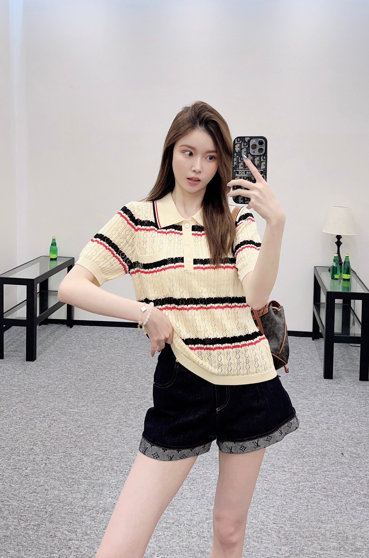 V*♥2025 new products Knitted short sleeves