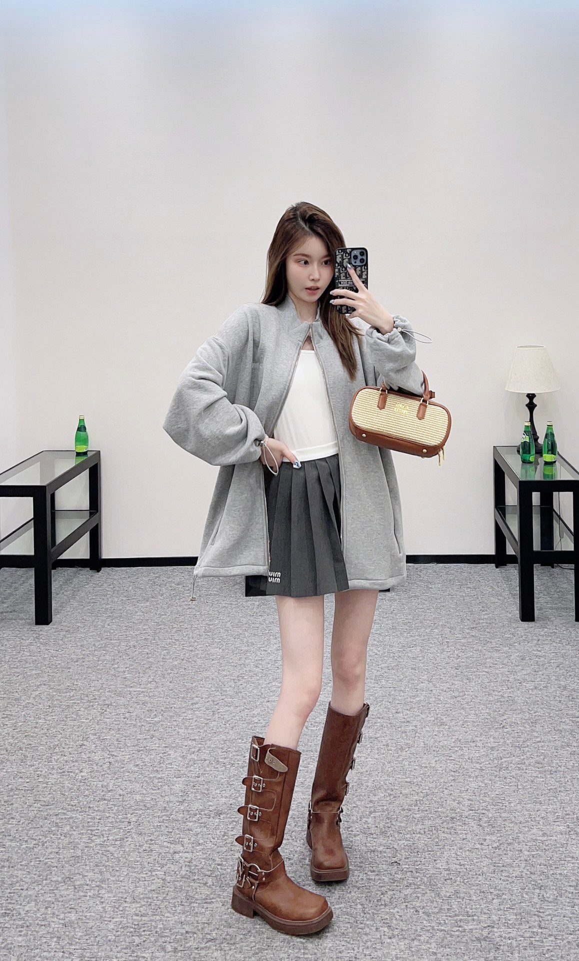 Mi*mi*♥2025 new product Drawstring sweater jacket