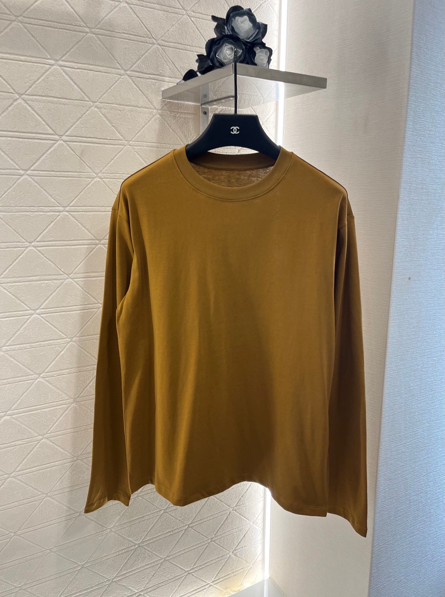 2025 New Products Scarf Round Neck Top