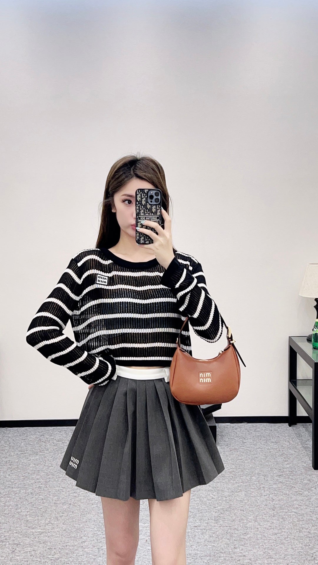 Mi*mi*♥2025 new product Knitted long-sleeved top